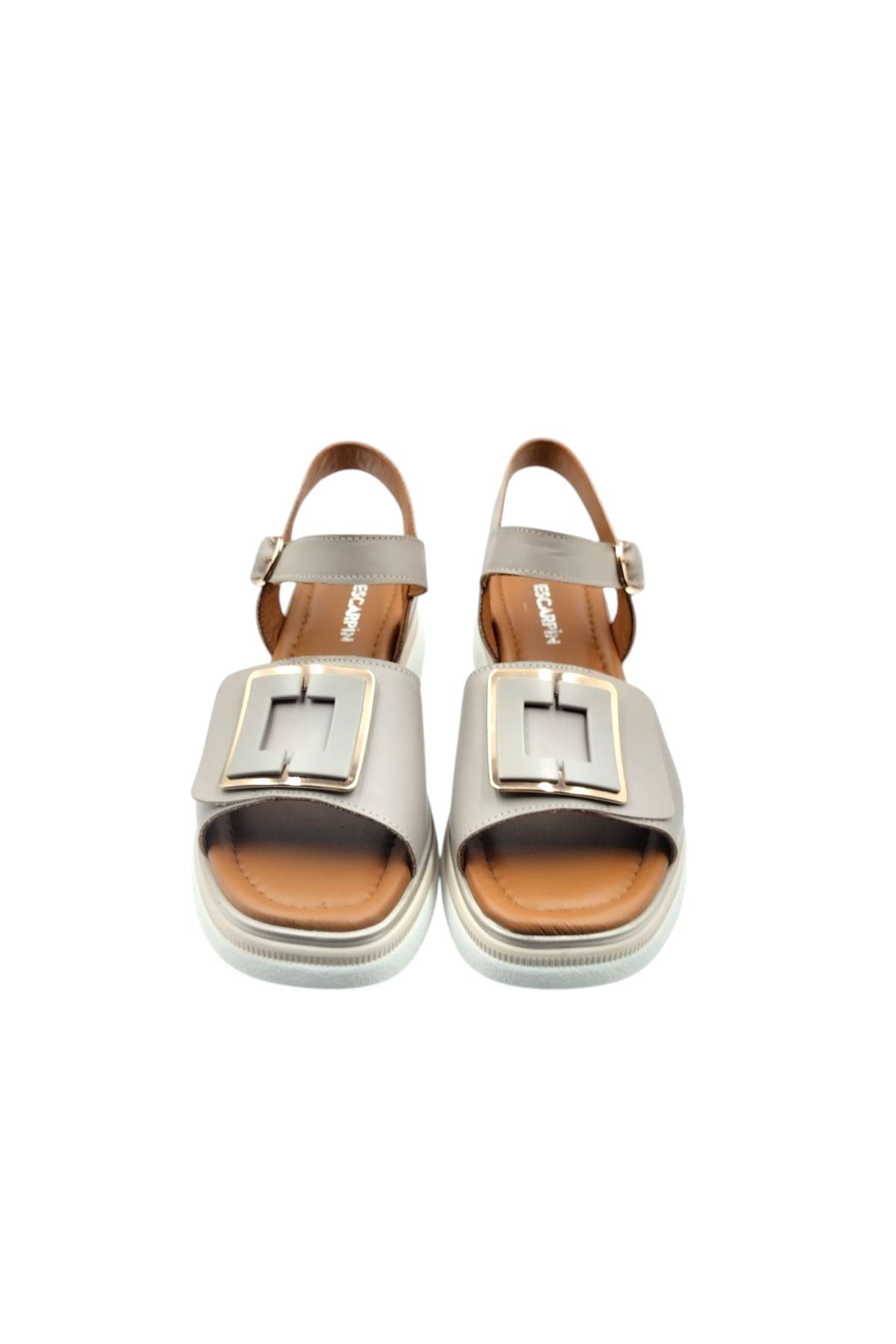 Escarpinshoes KADIN HAKİKİ DERİ ŞIK GÜNLÜK SANDALET