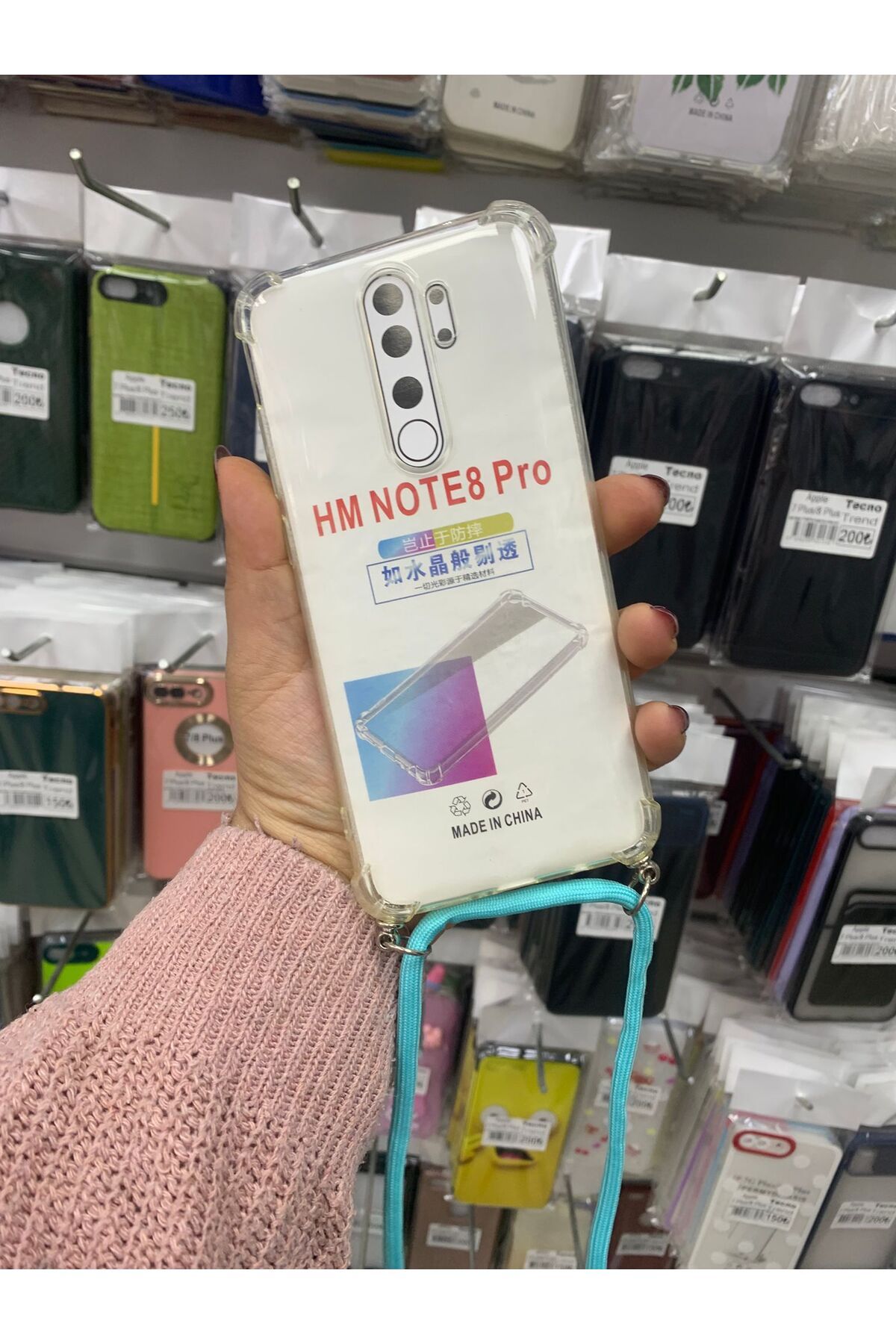 TECNOTREND Redmi Note 8 Pro Şeffaf iplii silikon kılıf