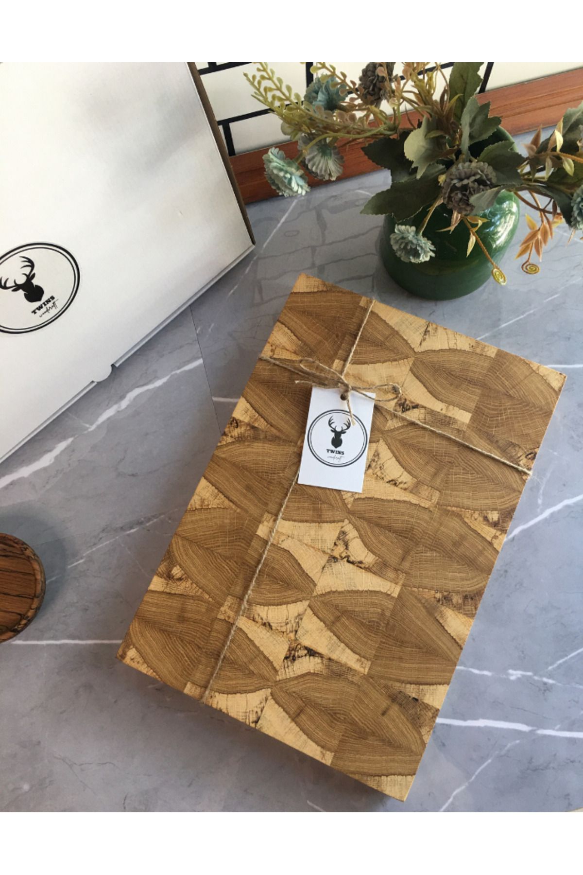 Home Meşe ağacı profesyonel kesme tahtası (End grain)