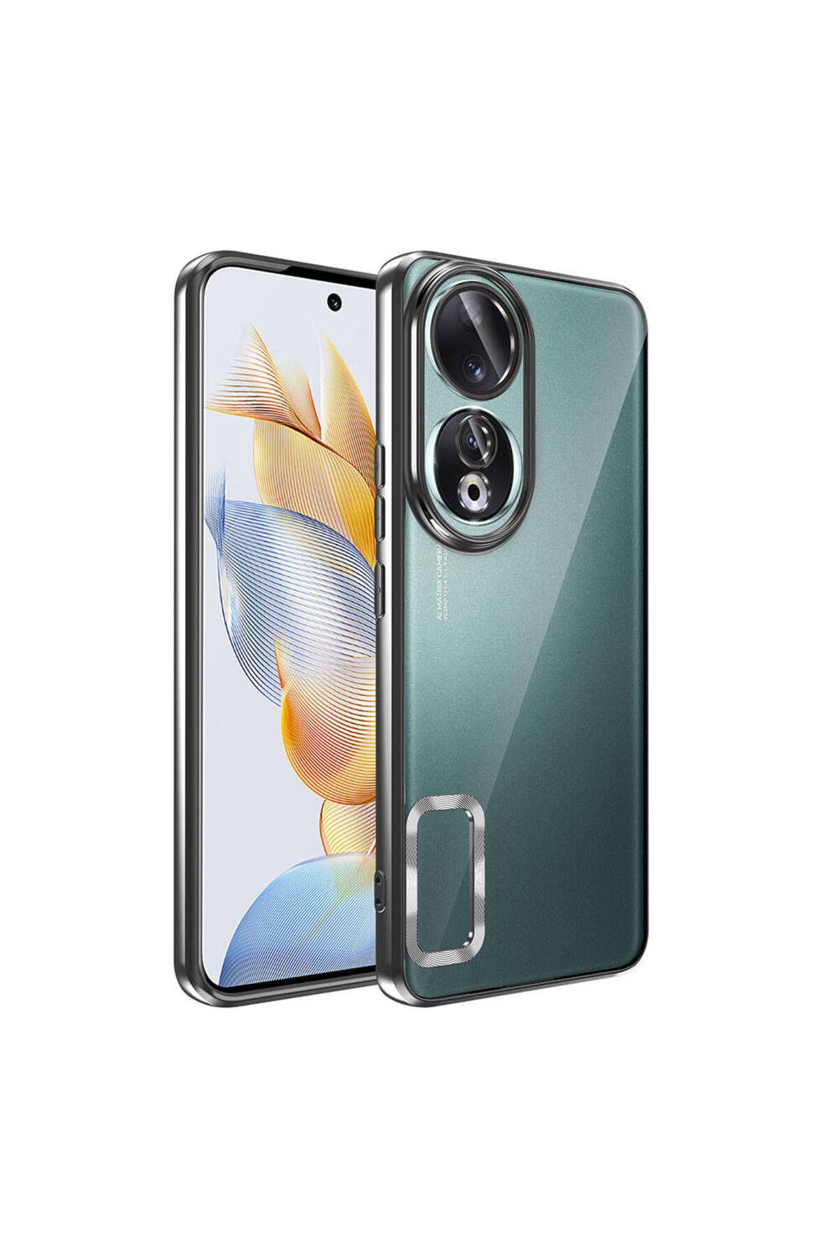 TECNOTREND Honor 90 Kılıf Kamera Korumalı Logo Gösteren Omega Kapak