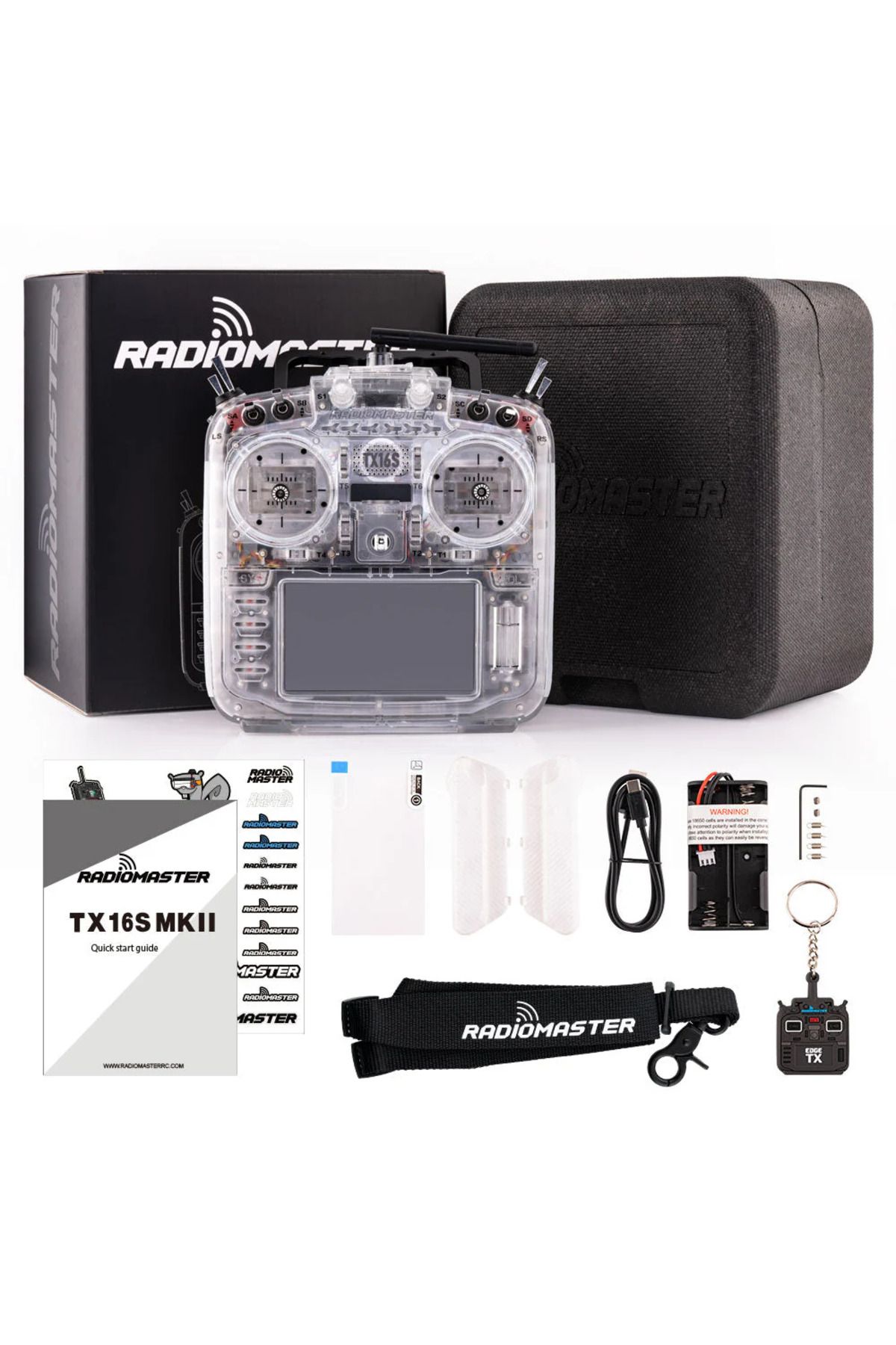 GÜMRÜK BEY RadioMaster TX16S MKII EdgeTX RC Verici w/ V4.0 Hall Gimbals ELRS 2.4GHz FPV Kumanda
