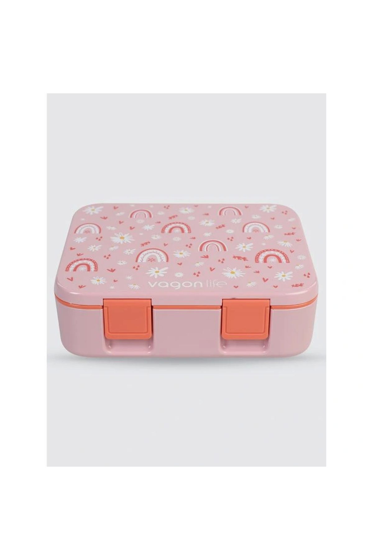 Uzspace Vgn-096 3 Bölmeli Yemek Kabı - Lunch Box 700 ml Pembe