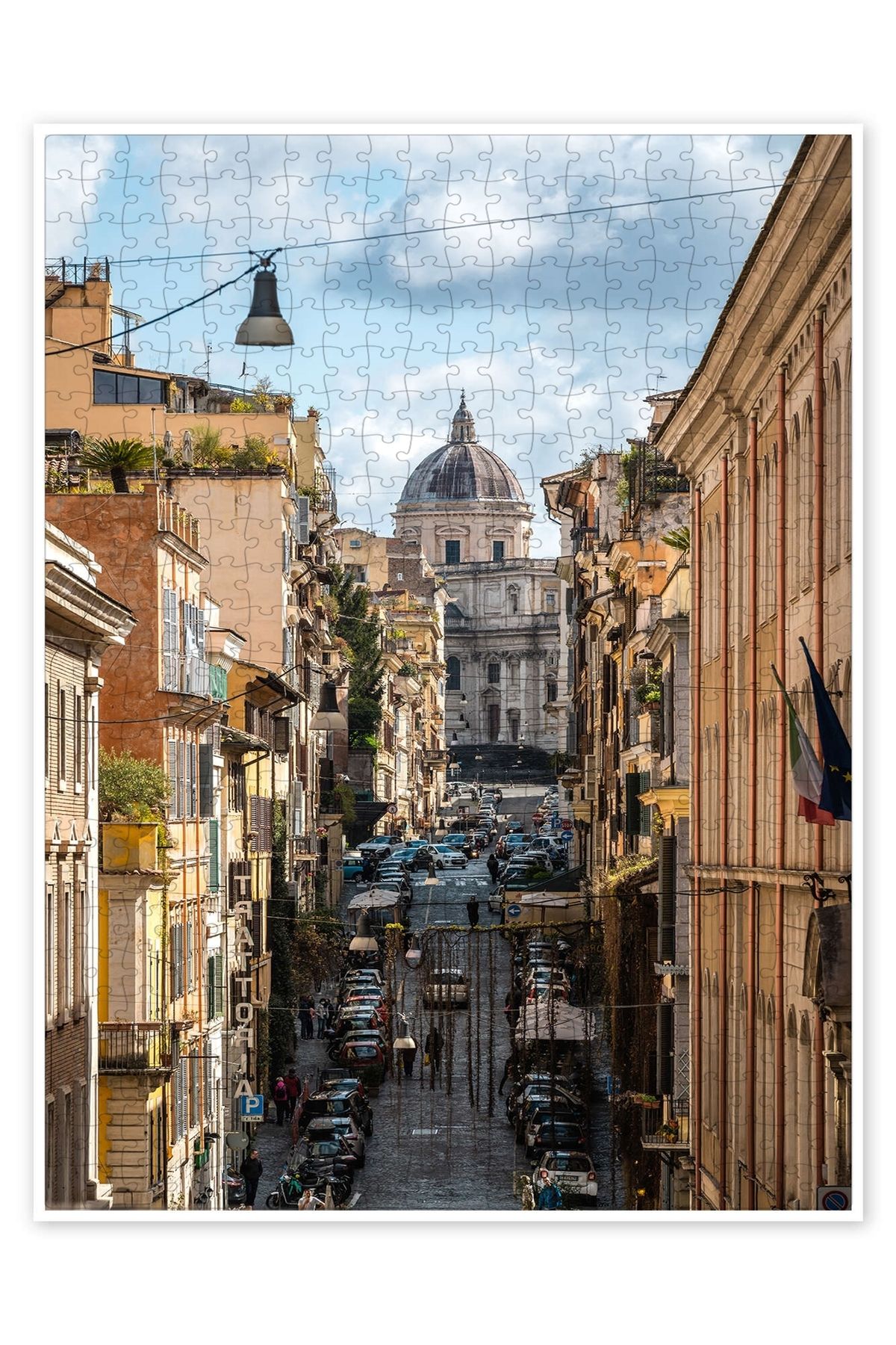 Jeronkarji Monti mahallesi, Roma 500 Parça Puzzle Yapboz Şehir Manzara Temalı Hobilik