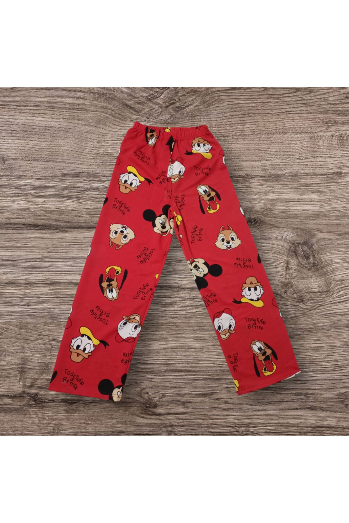 TARZON Kadın Pijama Kırmızı Renk Mickey Mouse Desenli ❤️