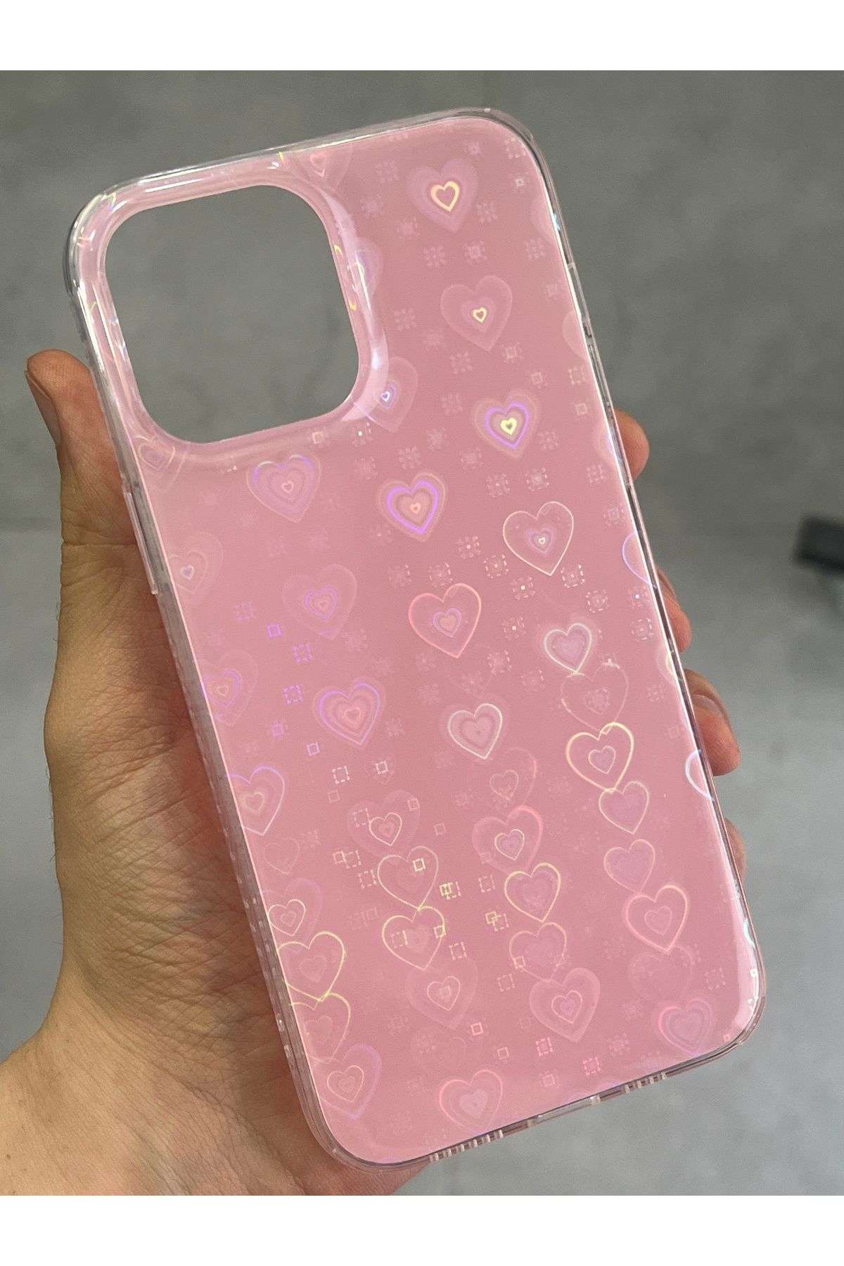 EDELFU iPhone 13 Pro Max [6.7"] Parlak Kalpli Holografik Telefon Kılıf - Işıltılı Tasarım