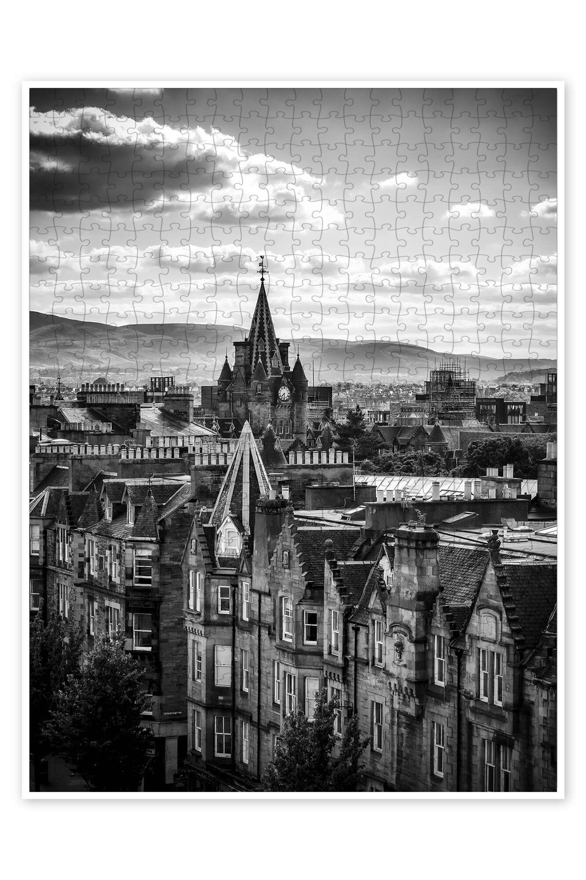Jeronkarji Edinburgh, İskoçya 500 Parça Puzzle Yapboz Şehir Manzara Temalı Hobilik