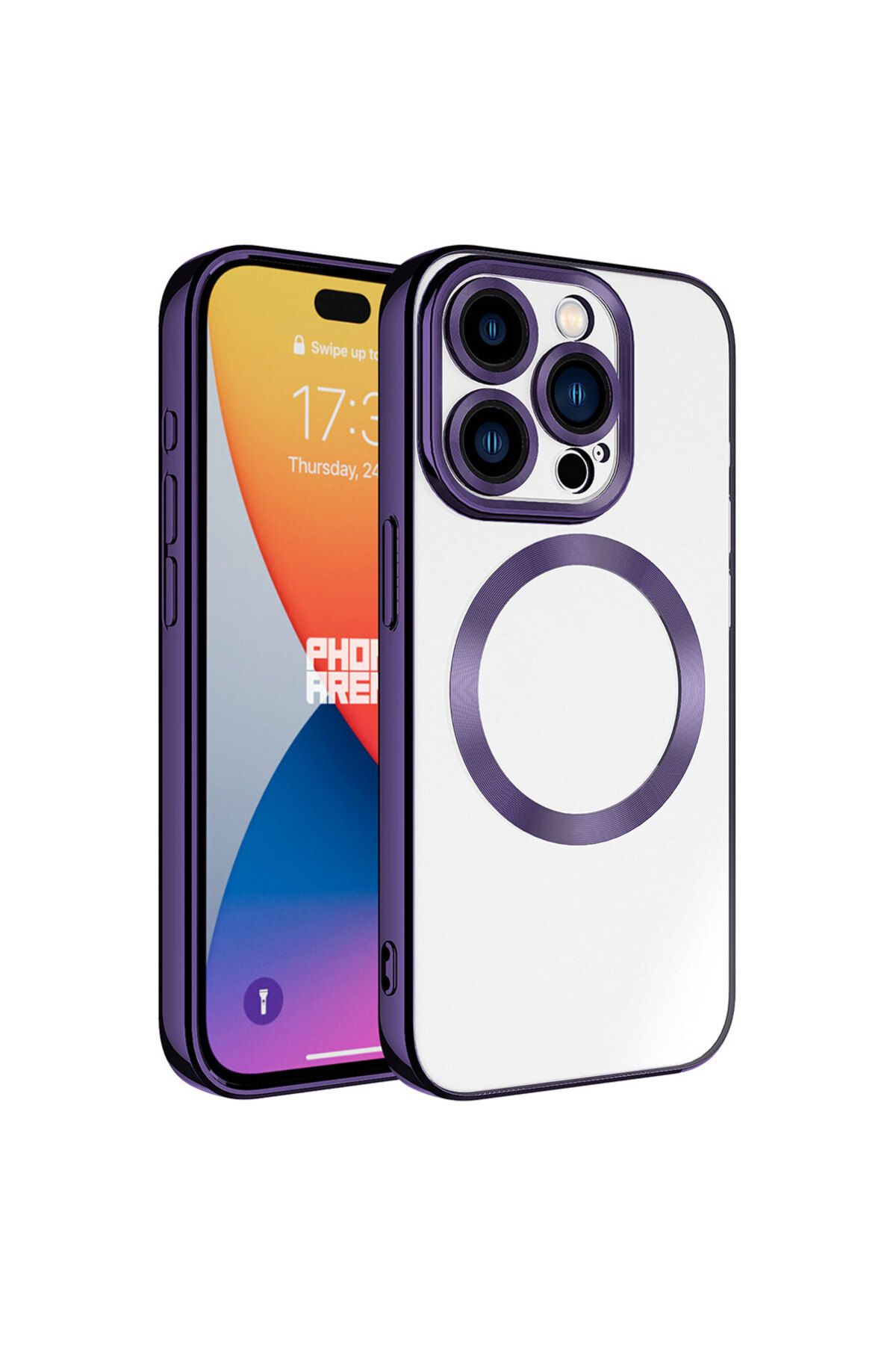 halkhouse İphone 15 Pro Kılıf Magsafe Wireless Şarj Özellikli Renkli İnce Silikon Setro Silikon
