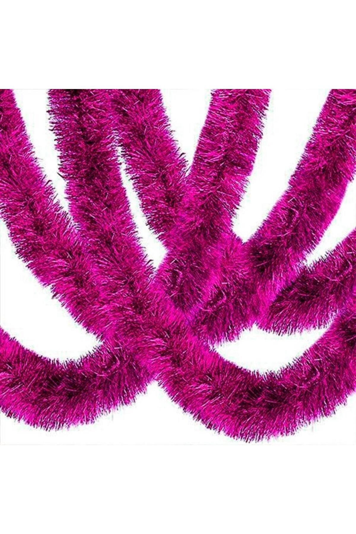 Yuba Avm Nessiworld Parti İçin Mega Kalın Sim Süs 2 Metre Uzunluk 10 cm Genişlik Fuşya İthal
