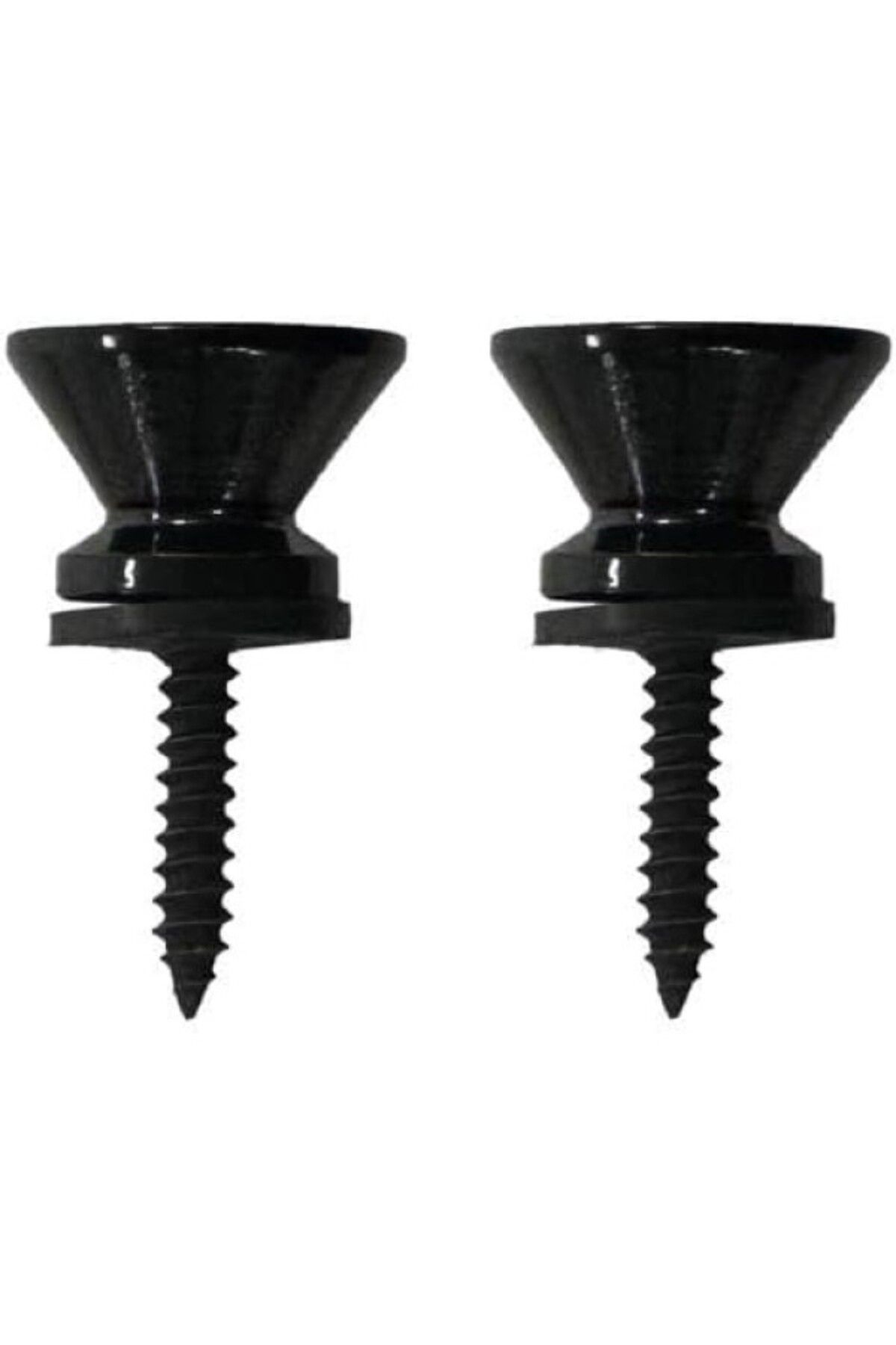 ShopZum Pm1-2x Black Metal Kaliteli Gitar Askı Pimi Omuz Askısı Takmak İçin Vida Pim (2 Adet)