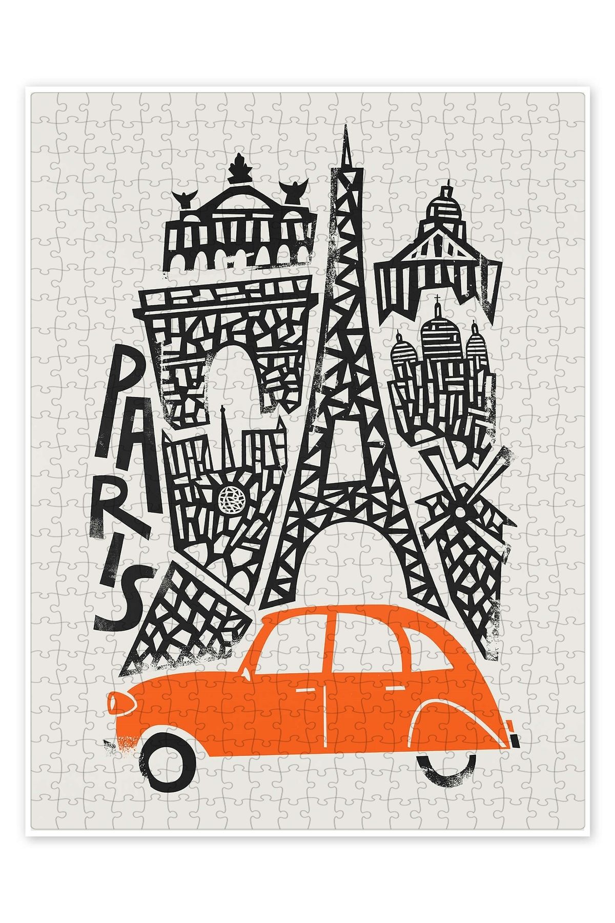 Jeronkarji Paris 500 Parça Puzzle Yapboz Şehir Manzara Temalı Hobilik
