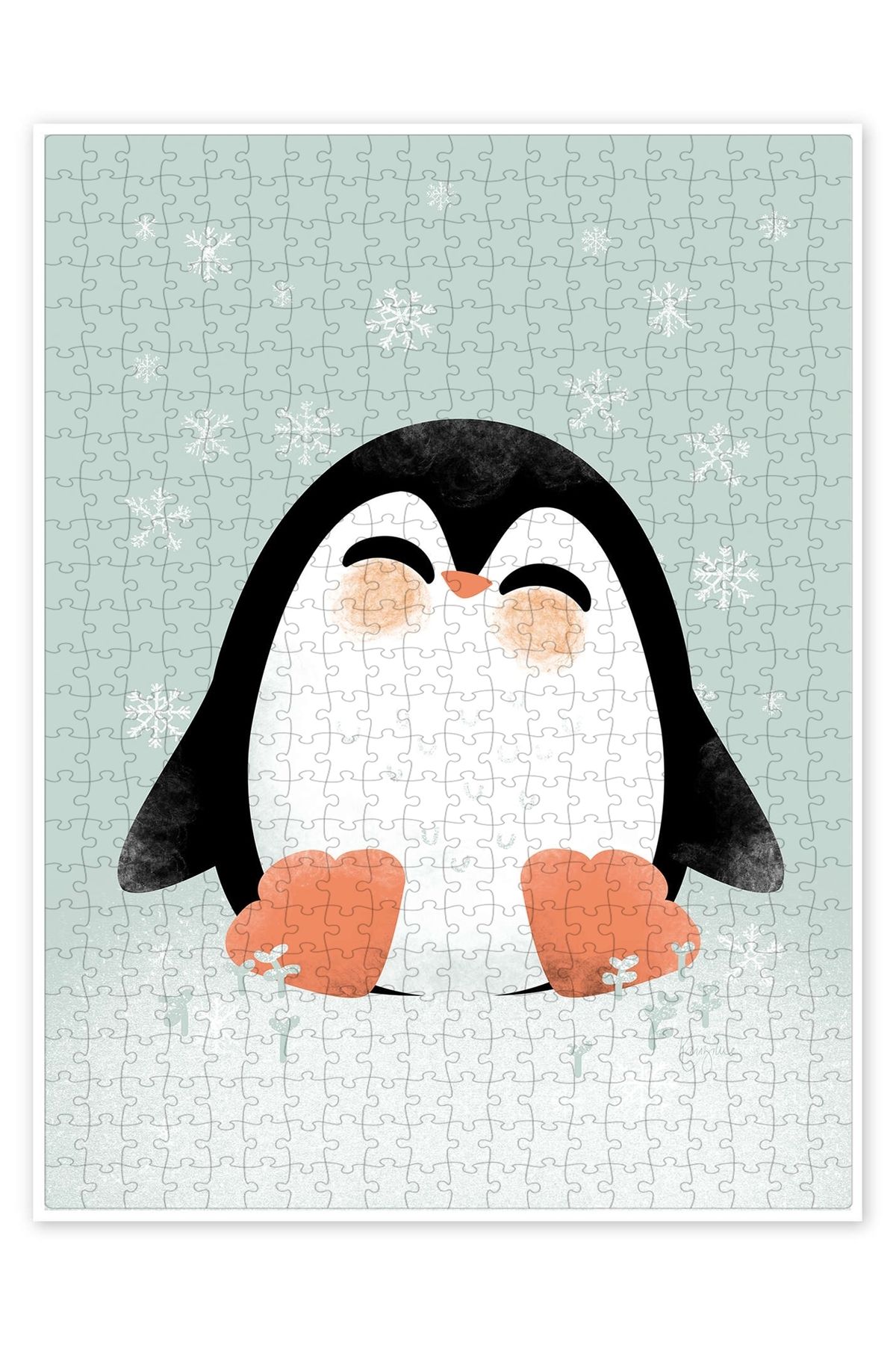 Jeronkarji Hayvan Dostları - Penguen 500 Parça Puzzle Yapboz Çocuklar için Neşeli Hayvan Temalı
