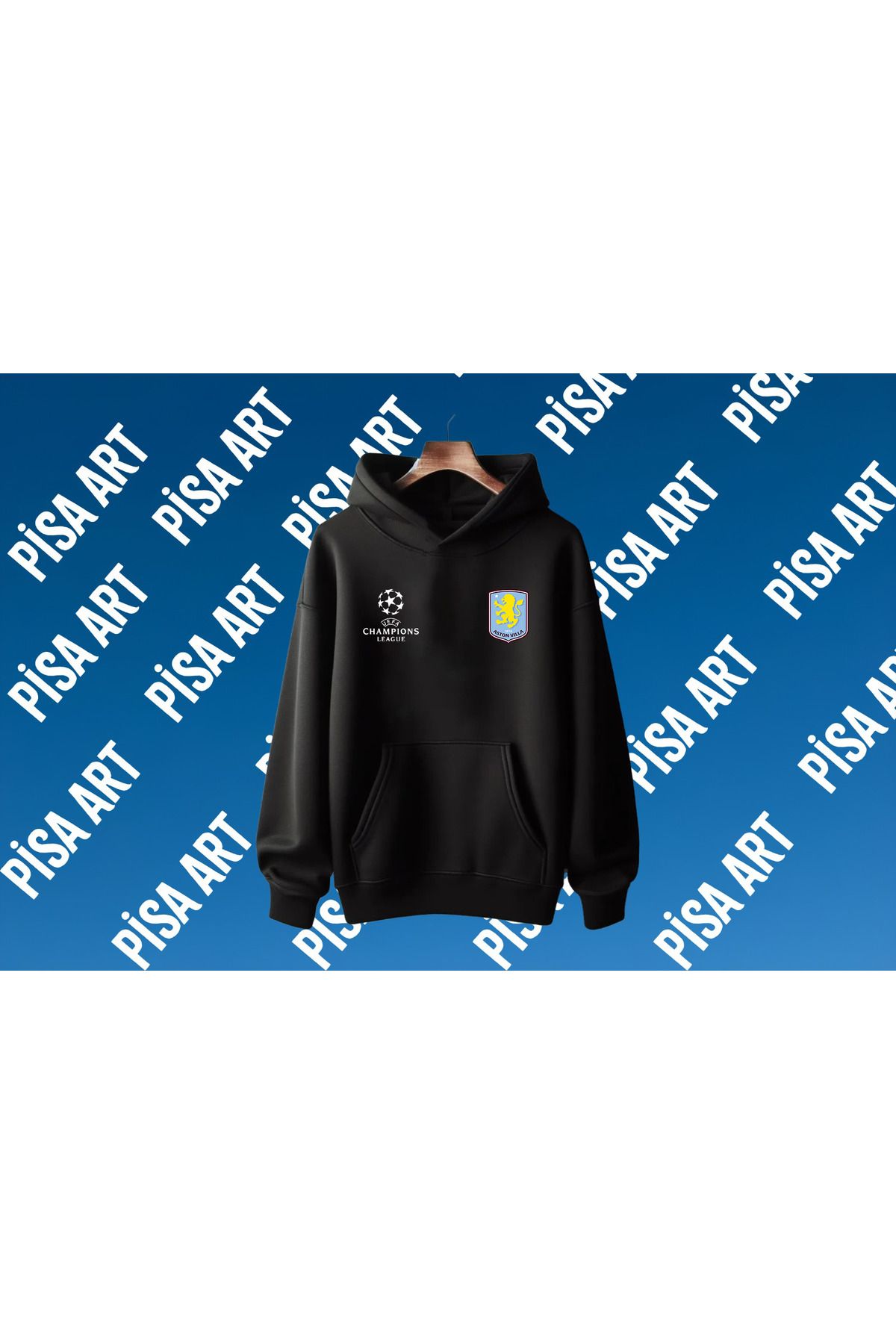 Pisa Art ASTON VİLLA X DEVLER LİGİ ÖZEL TASARIM UNISEX TARAFTAR SWEATSHIRT