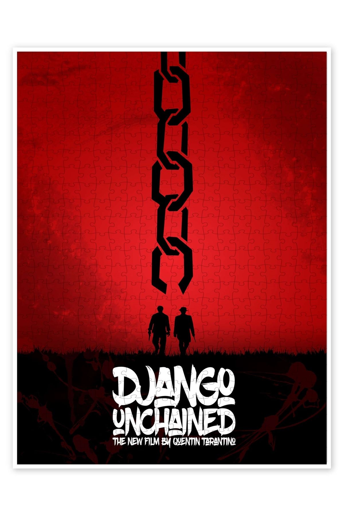 Jeronkarji Django Unchained - Minimal - Tarantino 500 Parça Puzzle Yapboz Klasik Film Temalı