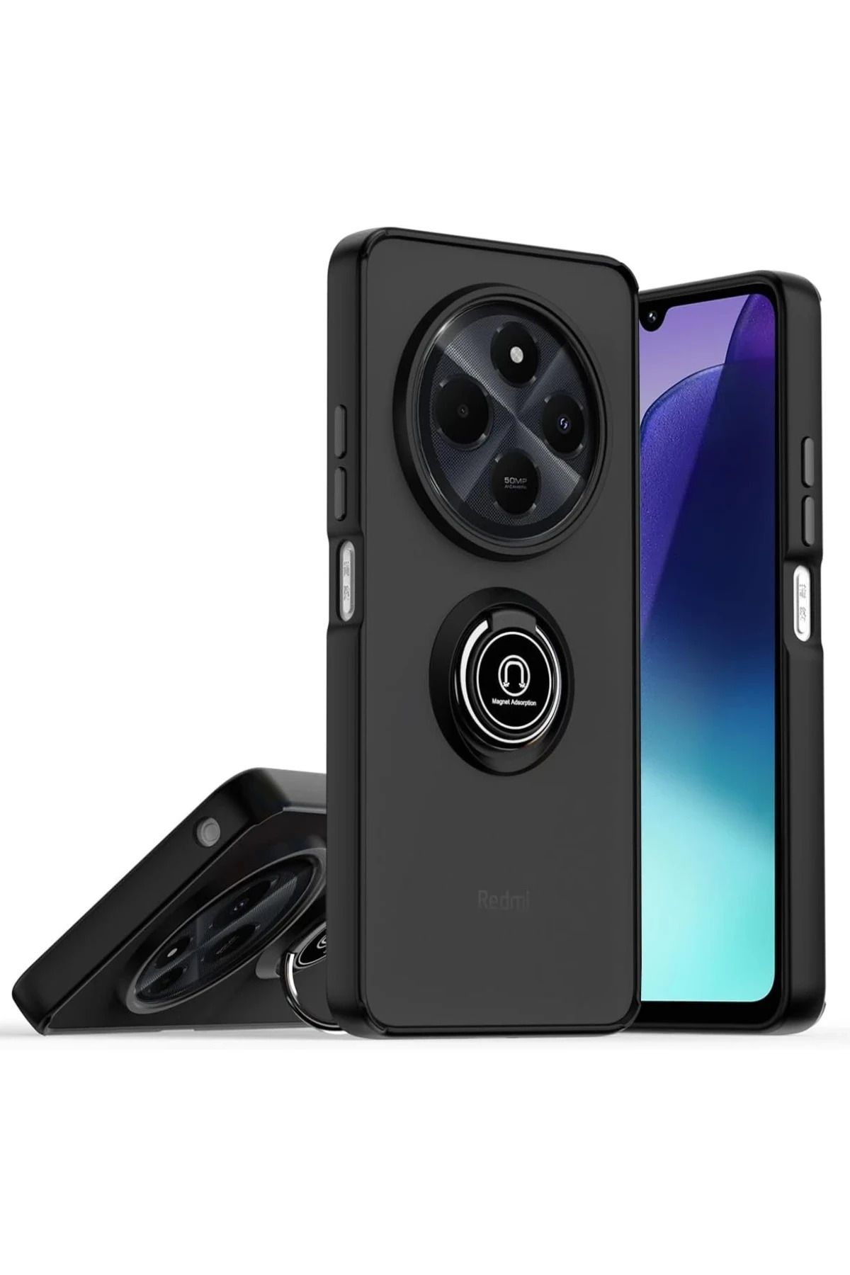 NANOSPACE Realme C75 4G İle Uyumlu Kılıf Montreal Yüzüklü Silikon Kapak