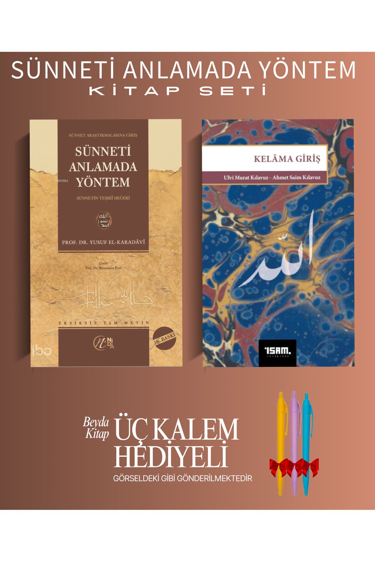 Nida Yayıncılık Sünneti Anlamada Yöntem - Kelama Giriş - Kitap Seti - Kalem Hediyeli