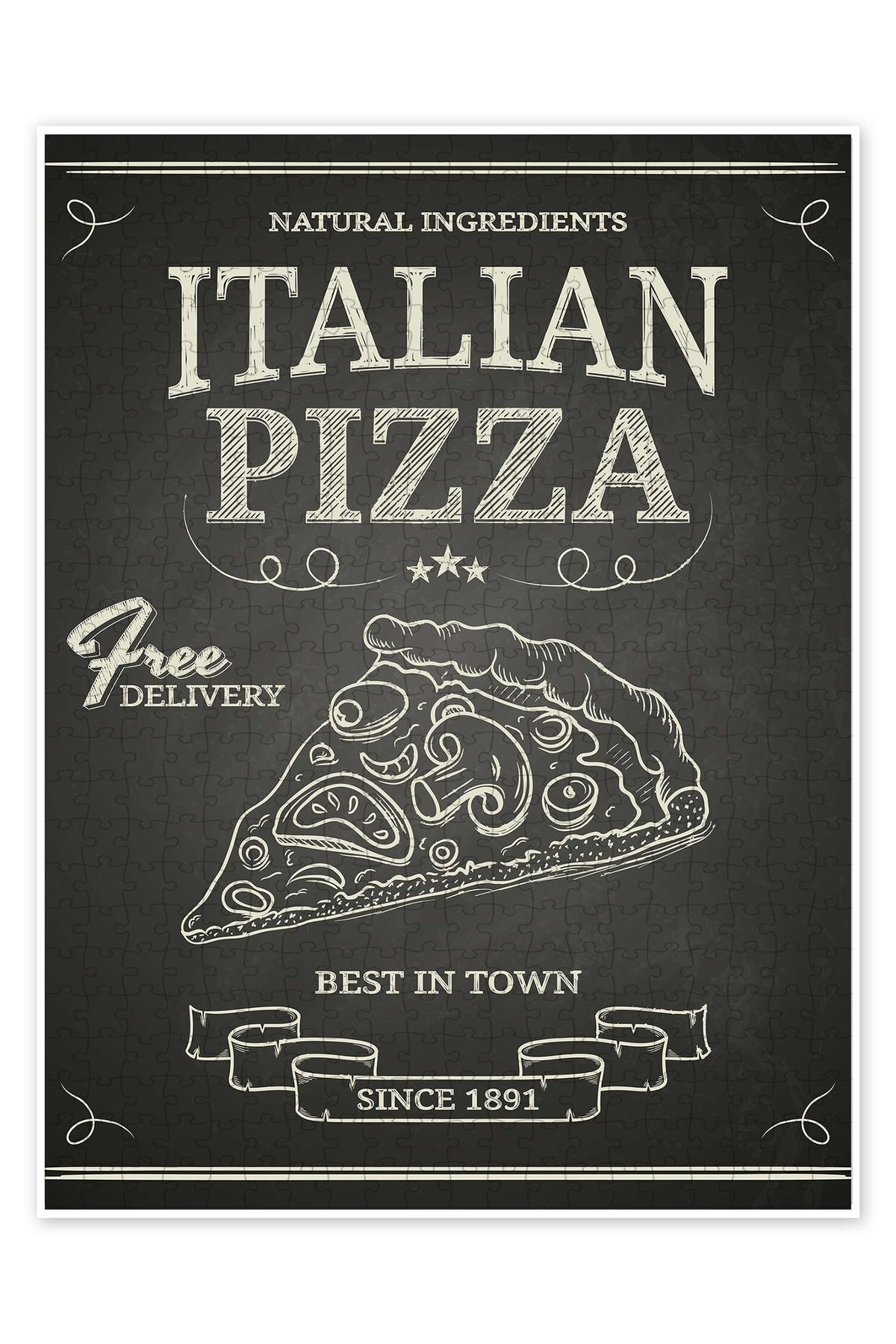 Jeronkarji İtalyan Pizza 500 Parça Puzzle Yapboz Mutfak Temalı Yetişkinler için