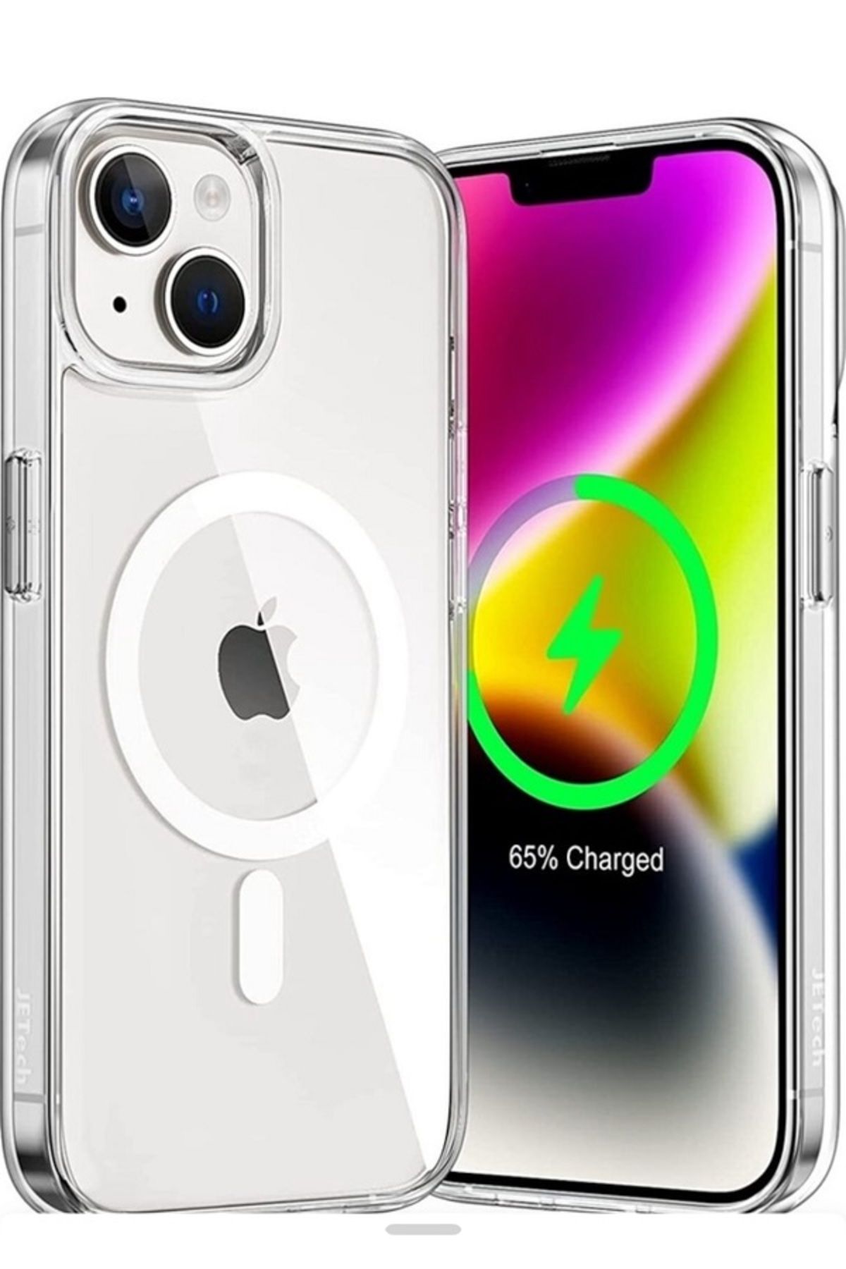 ROSEPREMİUM iPhone 14 için Kılıf Kamera Korumalı Magsafe Wireless Şarj Özellikli Şeffaf Kılıf