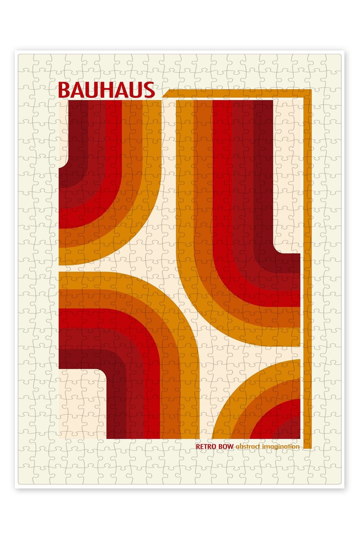 Jeronkarji Bauhaus - Retro Fiyonklu 500 Parça Puzzle Yapboz Bohem Soyut Sanat Temalı