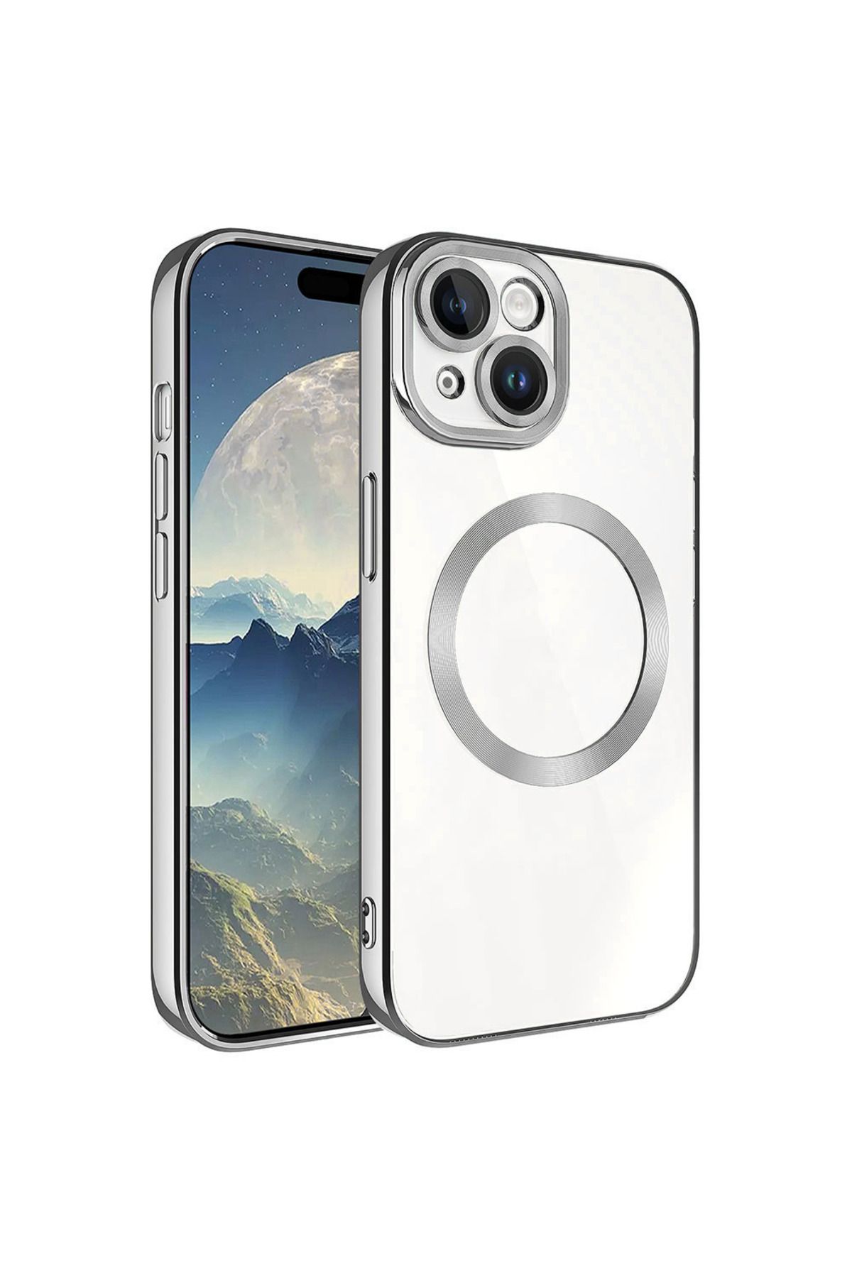 halkhouse İphone 15 Plus Kılıf Magsafe Wireless Şarj Özellikli Renkli İnce Silikon Setro Silikon
