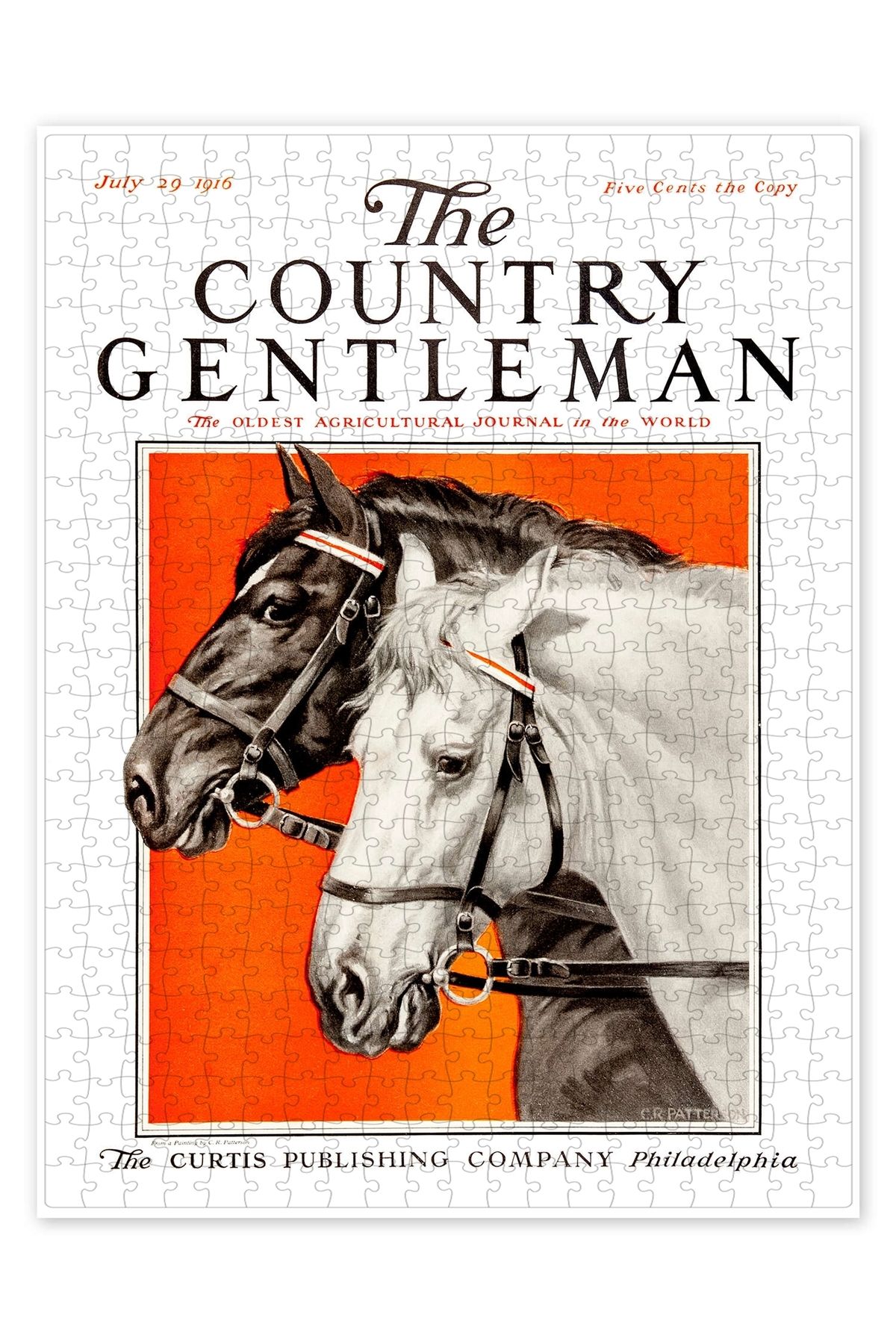 Jeronkarji Country Gentleman (atlar) 500 Parça Puzzle Yapboz Kedi Köpek Temalı Doğa ve Orman Hayvanları