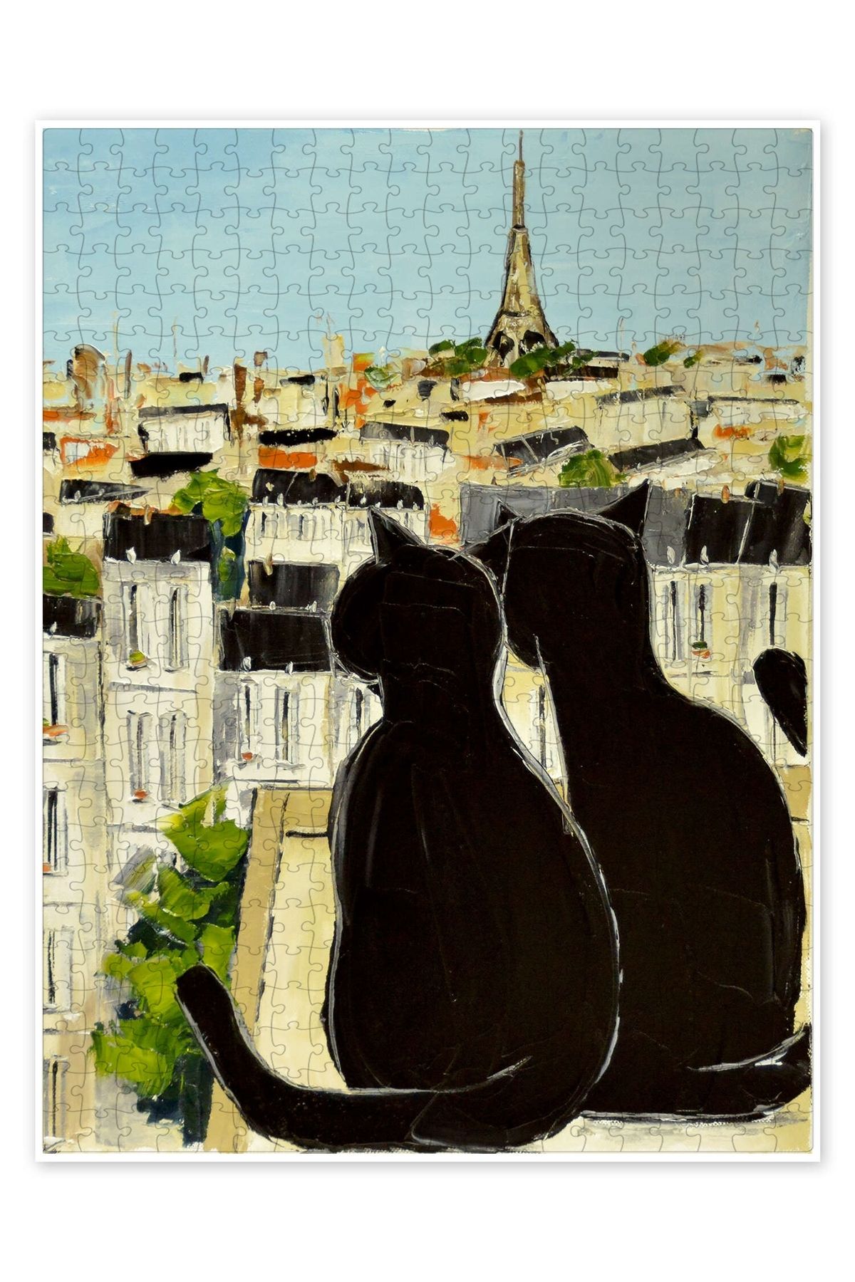 Jeronkarji Paris'te Bahar 500 Parça Puzzle Yapboz Kedi Köpek Temalı Doğa ve Orman Hayvanları