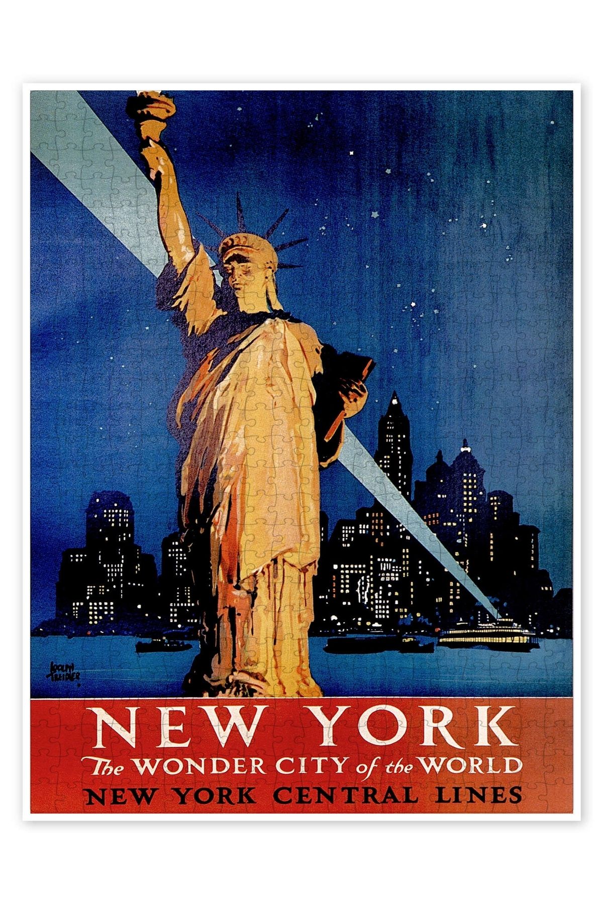 Jeronkarji New York 500 Parça Puzzle Yapboz Şehir Manzara Temalı Hobilik