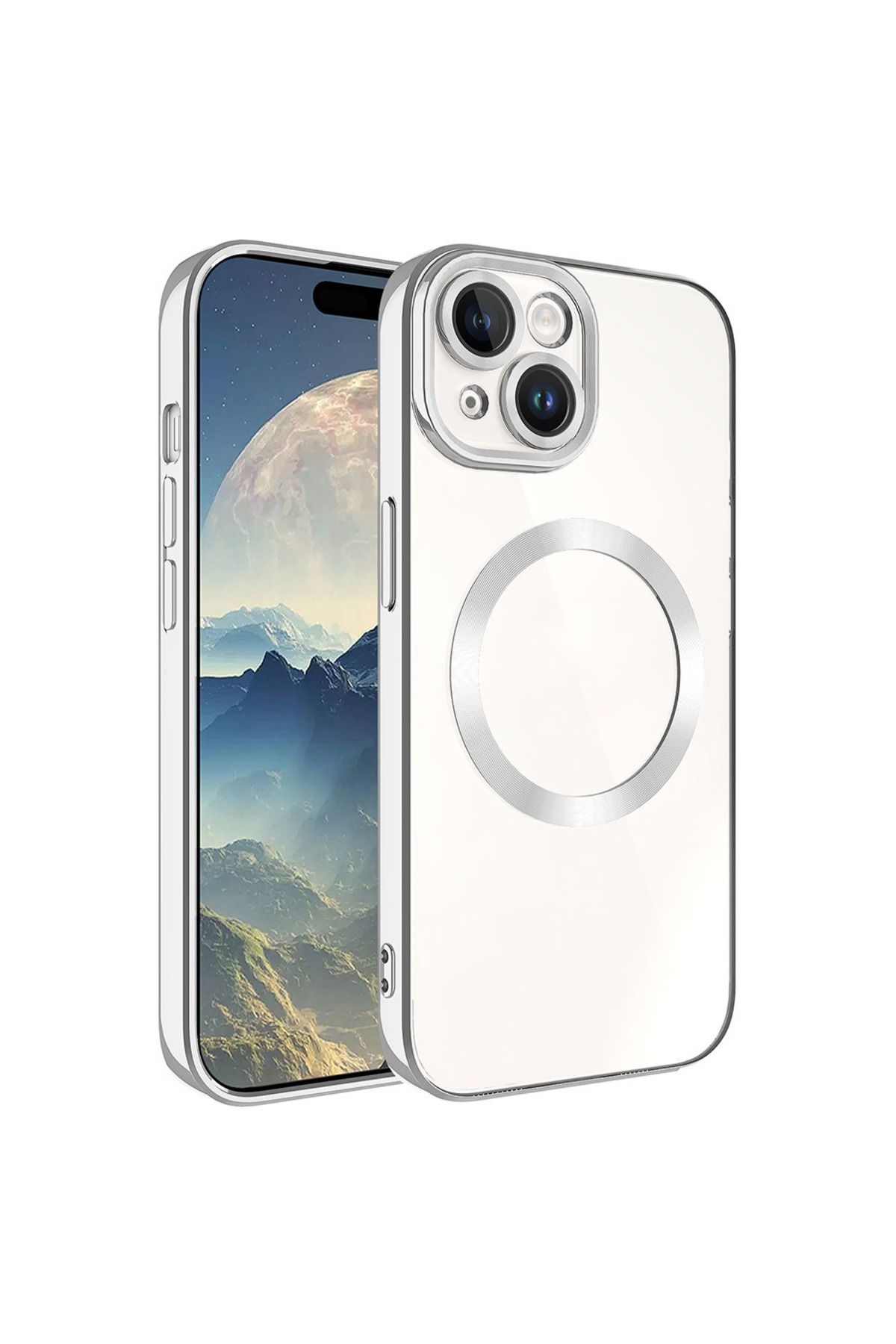 halkhouse İphone 15 Plus Kılıf Magsafe Wireless Şarj Özellikli Renkli İnce Silikon Setro Silikon
