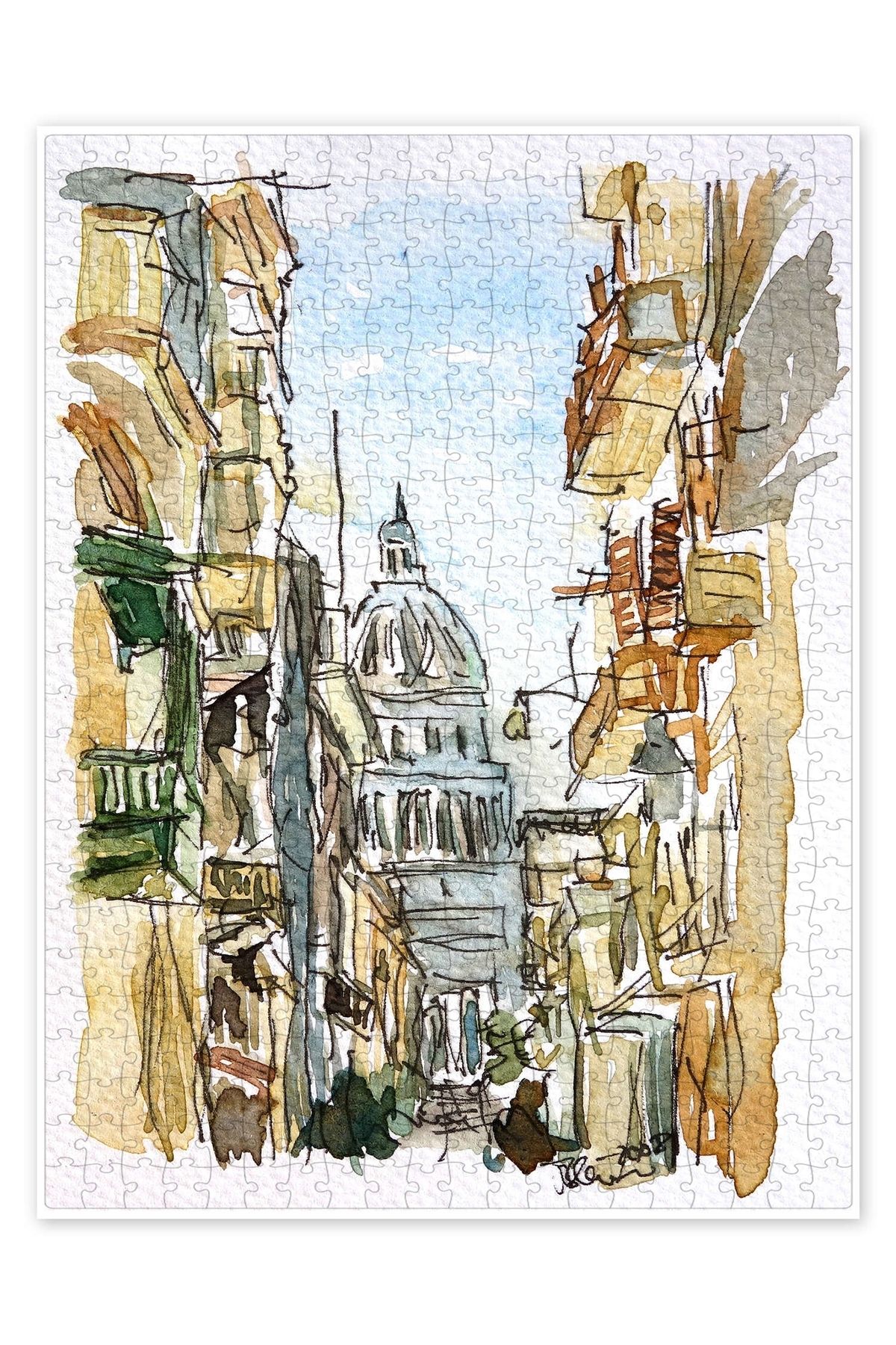 Jeronkarji Küba parlamentosu ile Havana caddesi 500 Parça Puzzle Yapboz Şehir Manzara Temalı Hobilik