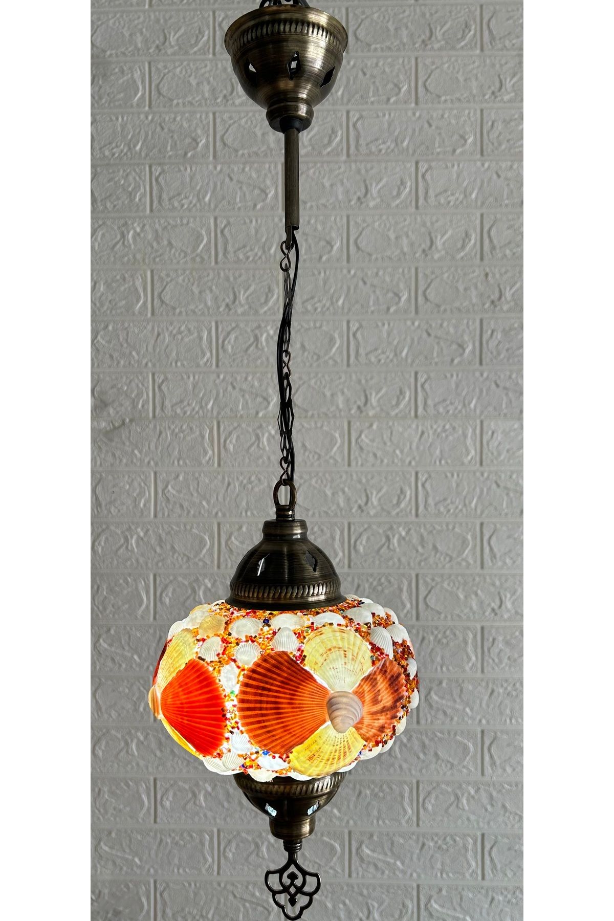 CYL HOME DECOR Deniz Kabuğu El Yapımı Tekli Avize