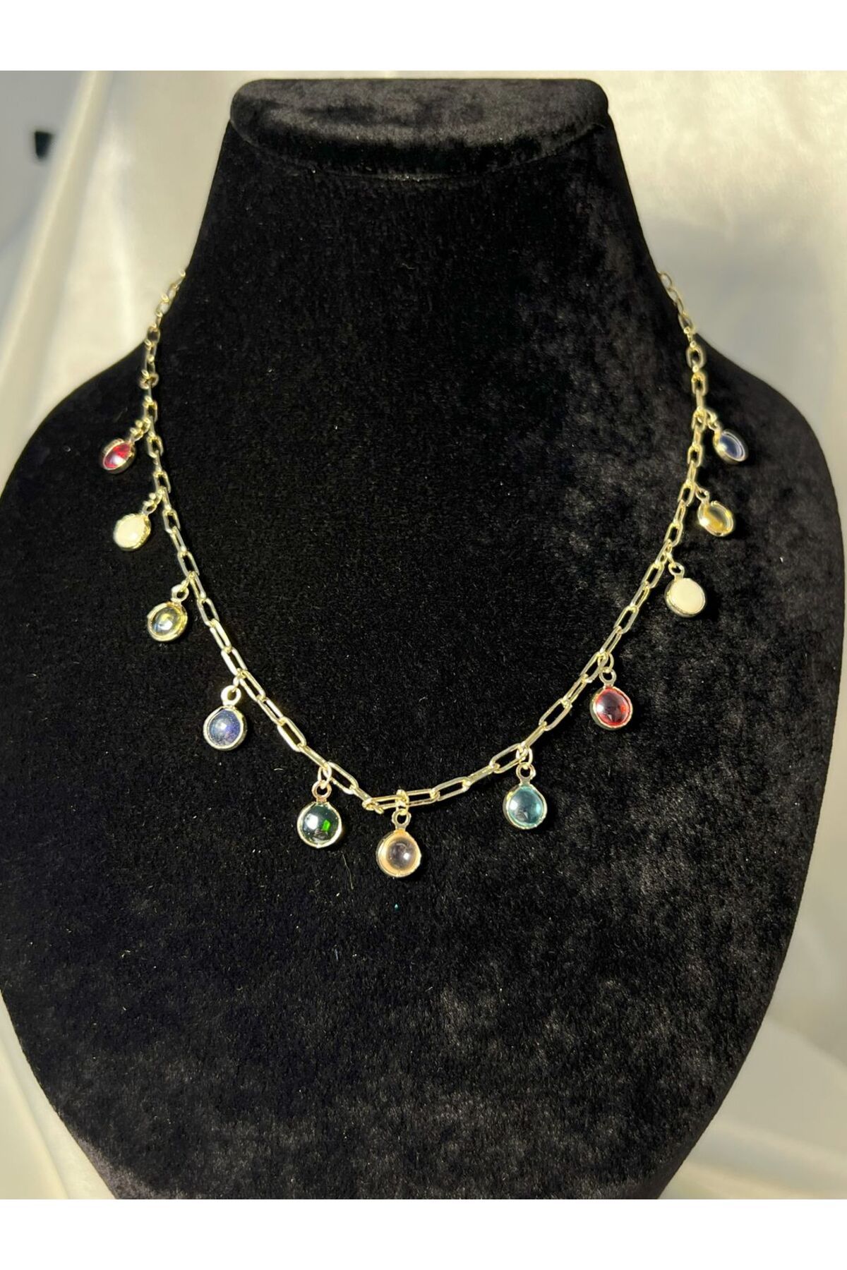 CEY ACCESSORY RENKLİ TAŞ CHARM KOLYE