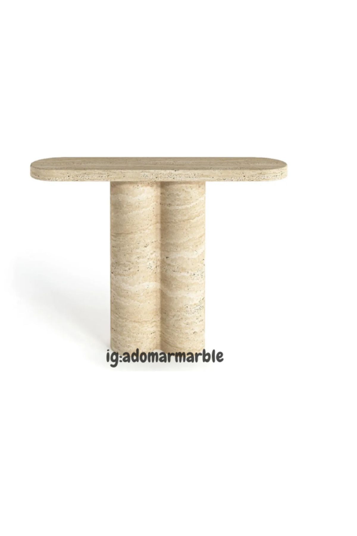 adomarmarblehandmadeandluxury ADOMAR Traverten Dresuar, Mermer Dresuar, Antre Dresuar, %100 Doğal Taş, Konsol Masası, Özel Ölçü