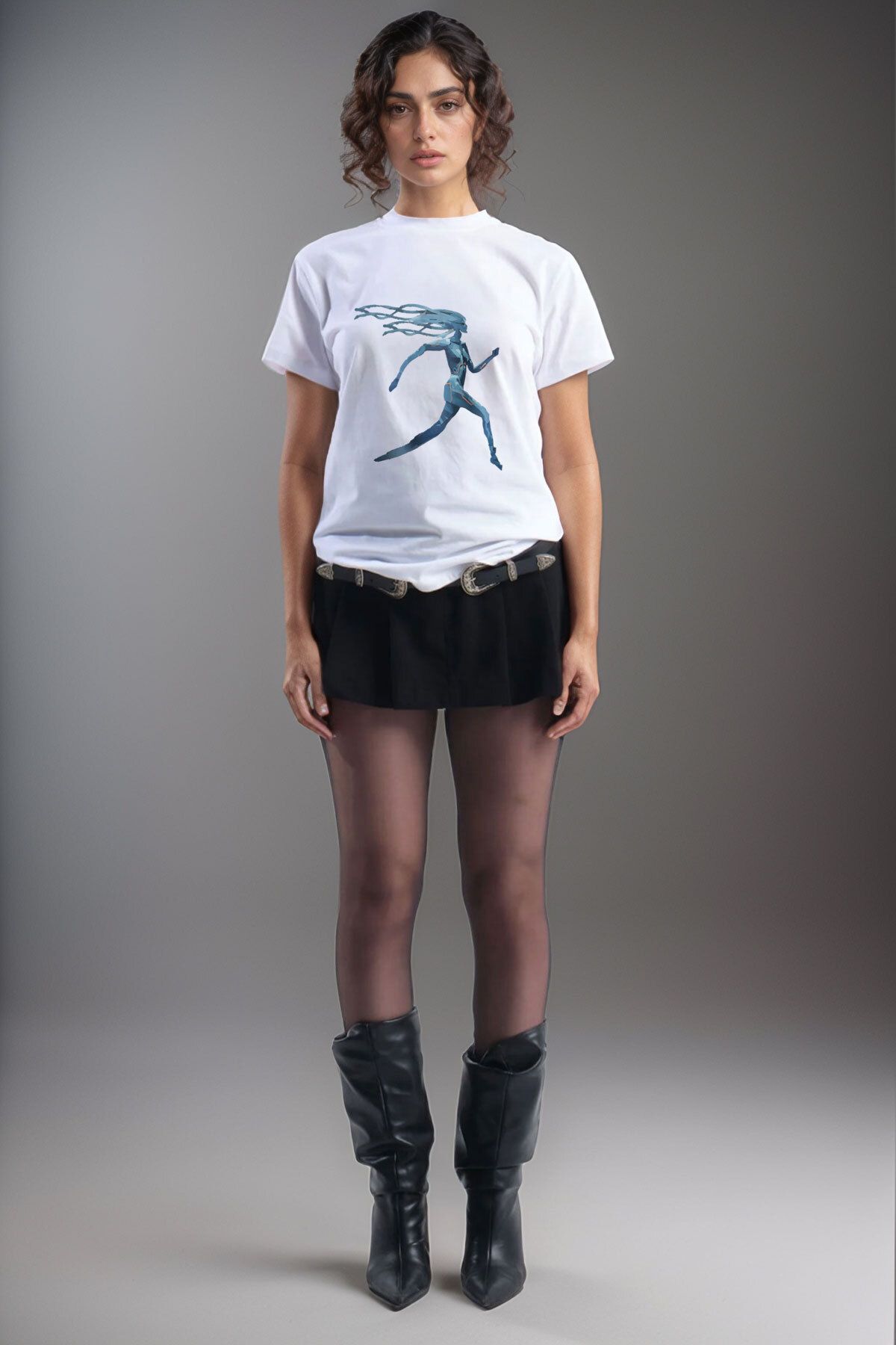 onsrawear Geleceğe Doğru Koşu Unisex %100 Pamuk Basic T-shirt