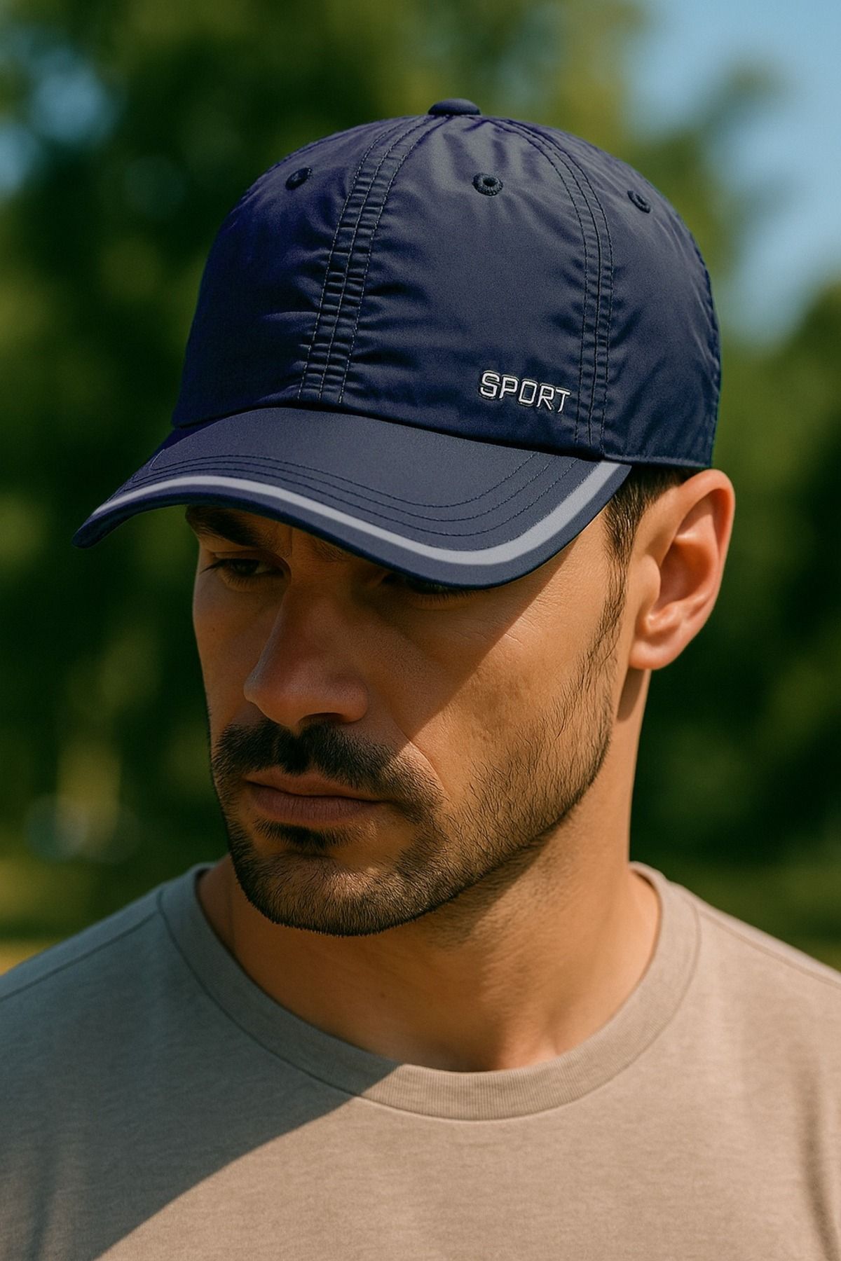 LAGRANZE Koşu ve Outdoor İçin Erkek Şapka Ter Tutmaz Nefes Alabilen Spor Kep
