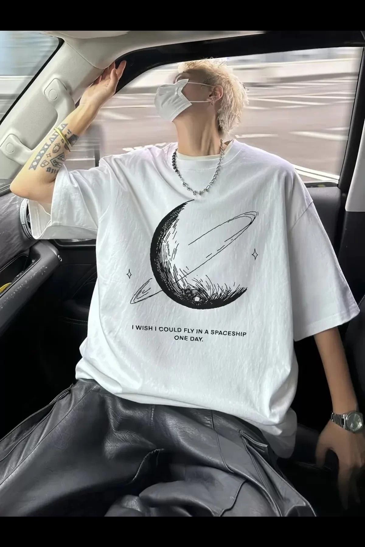 cakır and moniva Vintage Gotik Rahat Büyük Beden Kısa Kollu Tişört