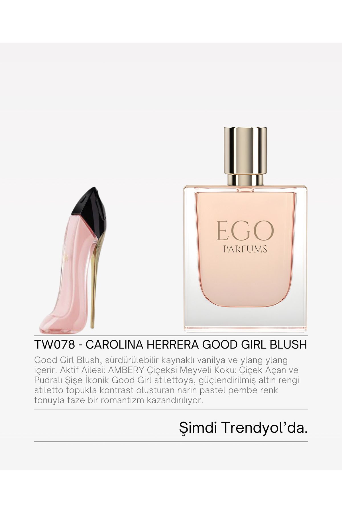 homeartplus W078 - Ego Edp 50 ml ( GOOD GIRL BLUSH ) Çiçeksi Kadın Parfüm