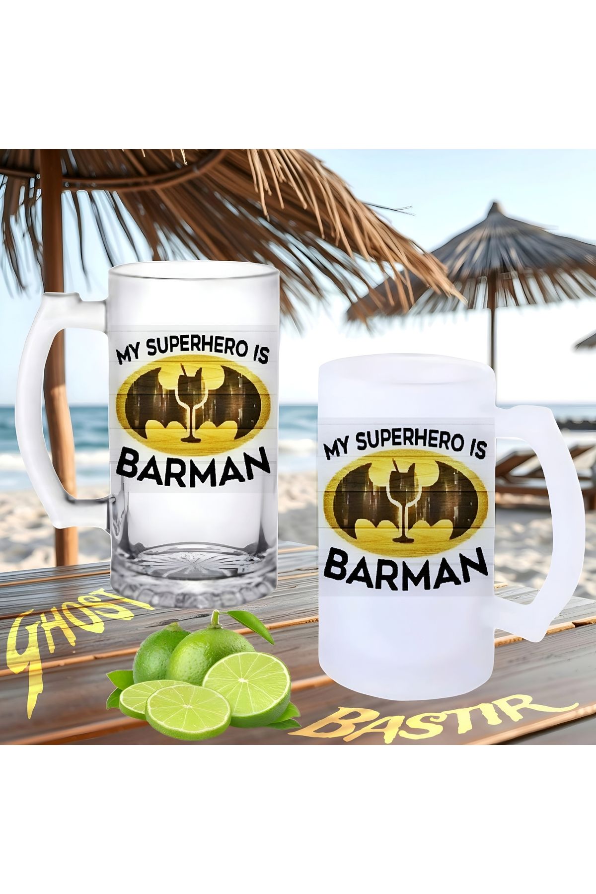 Ghostbusters Barman - batman buzlu ya da buzsuz bira bardağı