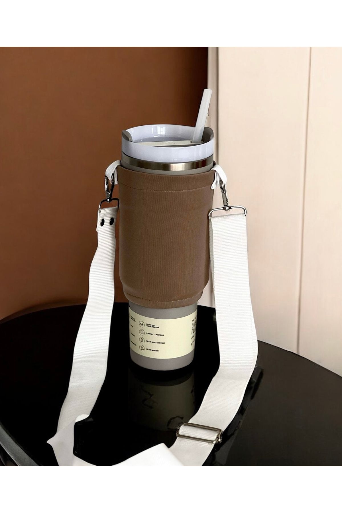 JACA Quencher Pipetli 1.18 Lt Termos Uyumlu Askılı Kilif Çanta Ve Renki Omuz Askisi Aksesuar