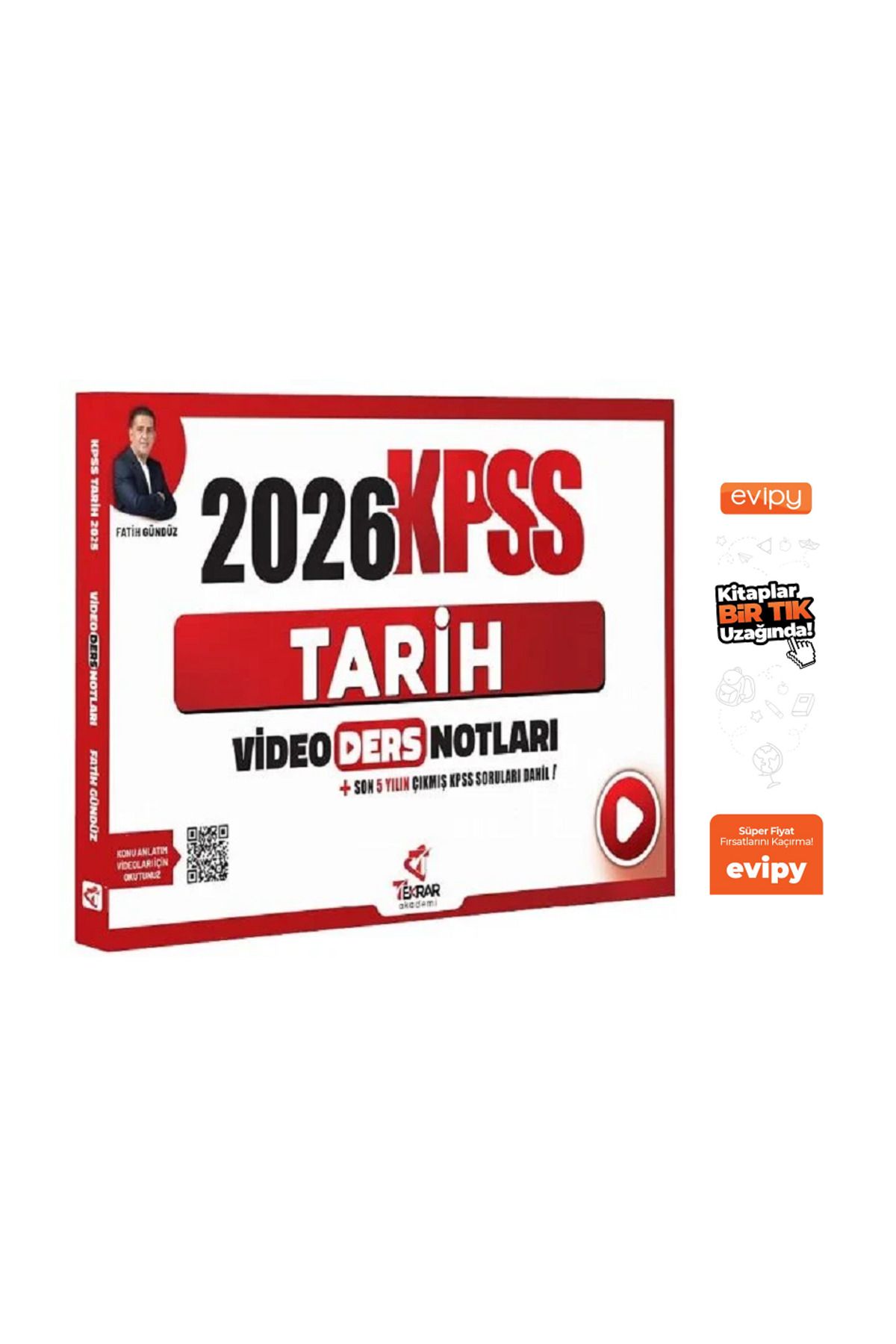 Tekrar Akademi Yayınları 2026 KPSS Tarih Video Ders Notları - Fatih Gündüz Ayraç Hediyeli