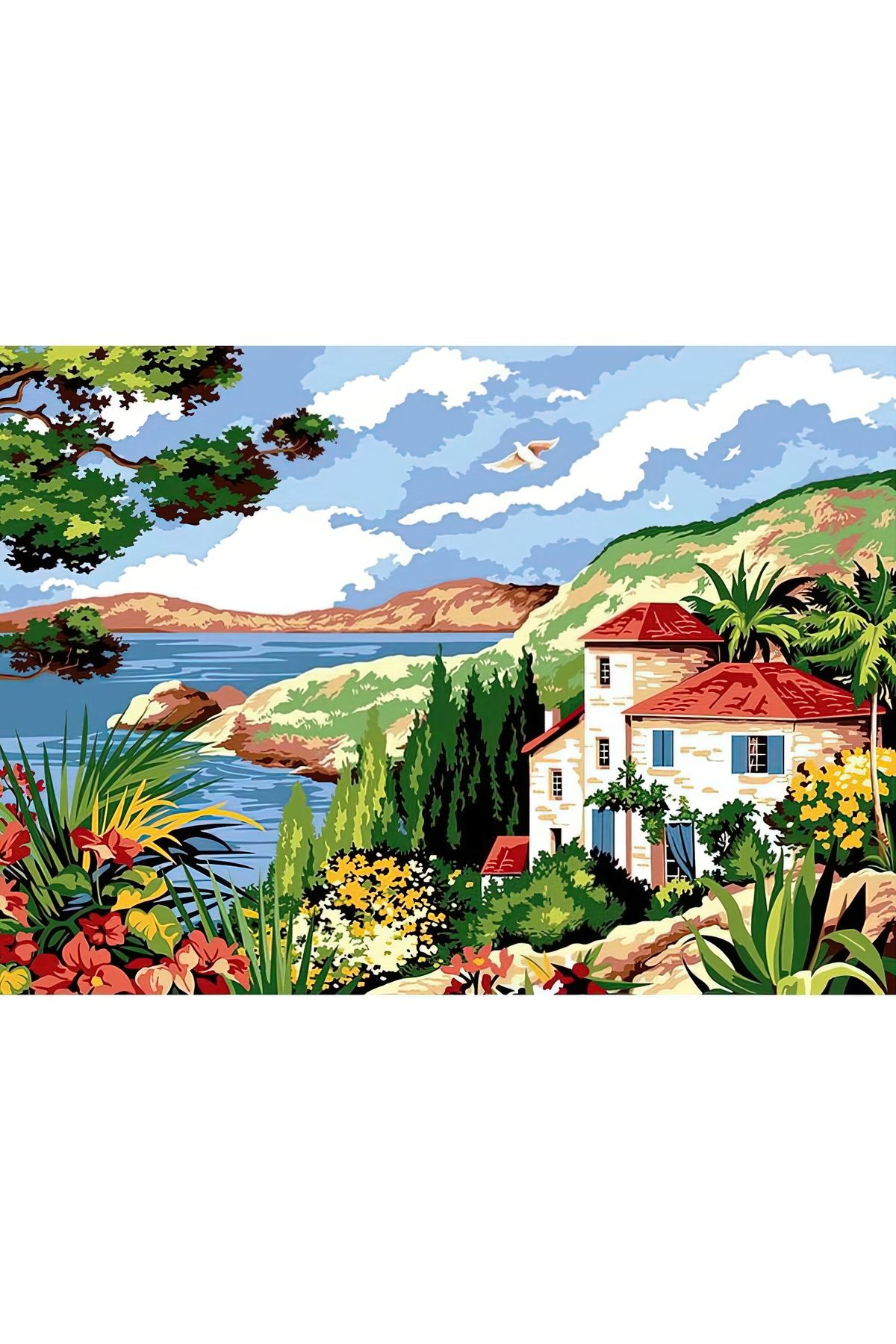 Goblen Atölyesi 50*60 cm ipli manzara goblen atölyesi