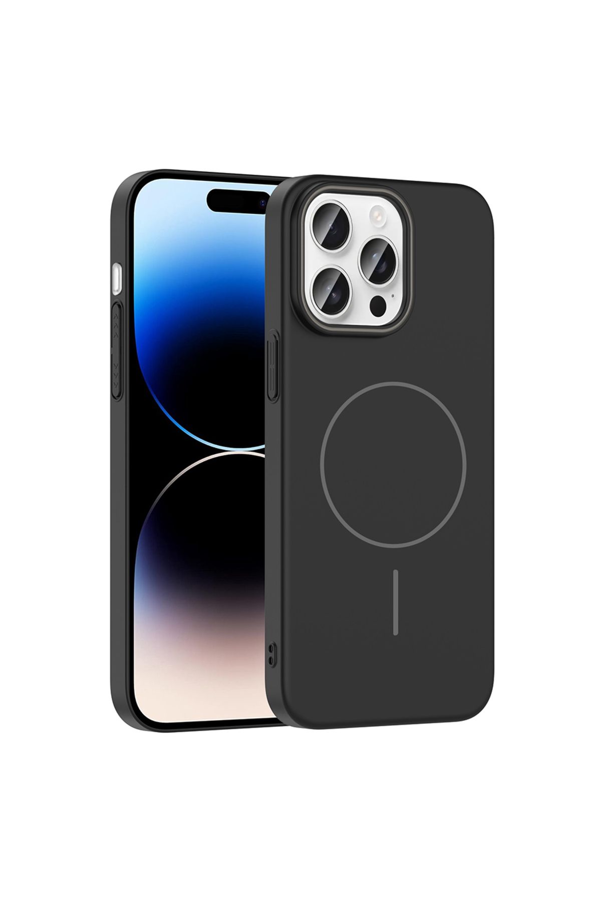 MMPSHOP İphone 14 Pro max Uyumlu Magsafe Özellikli Pürüzsüz Yüzey Sert Pc Silikon Kılıf