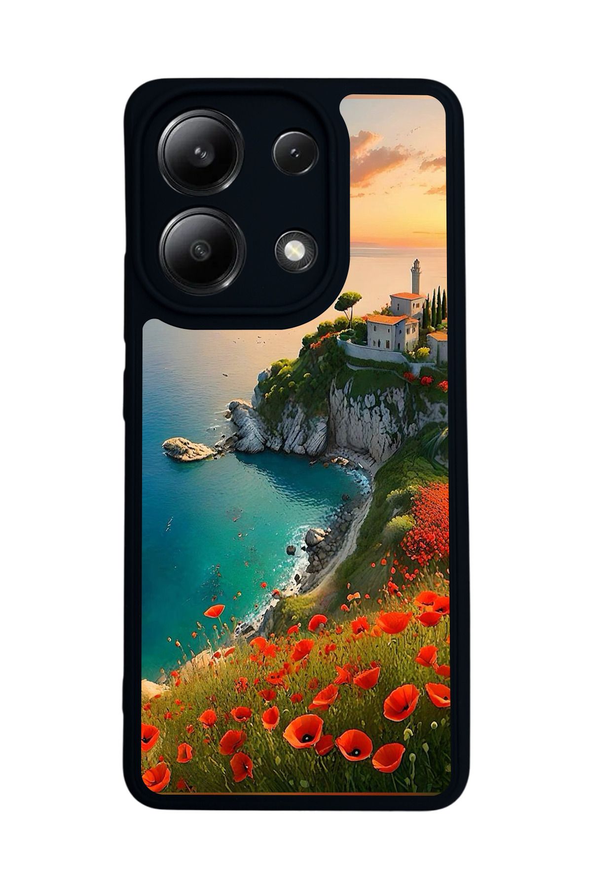 BGAKSESUAR Xiaomi Redmi Note 13 4G Uyumlu Mat Siyah Kılıf – Yumuşak Silikon, Koruyucu, Şok Emici Kapak