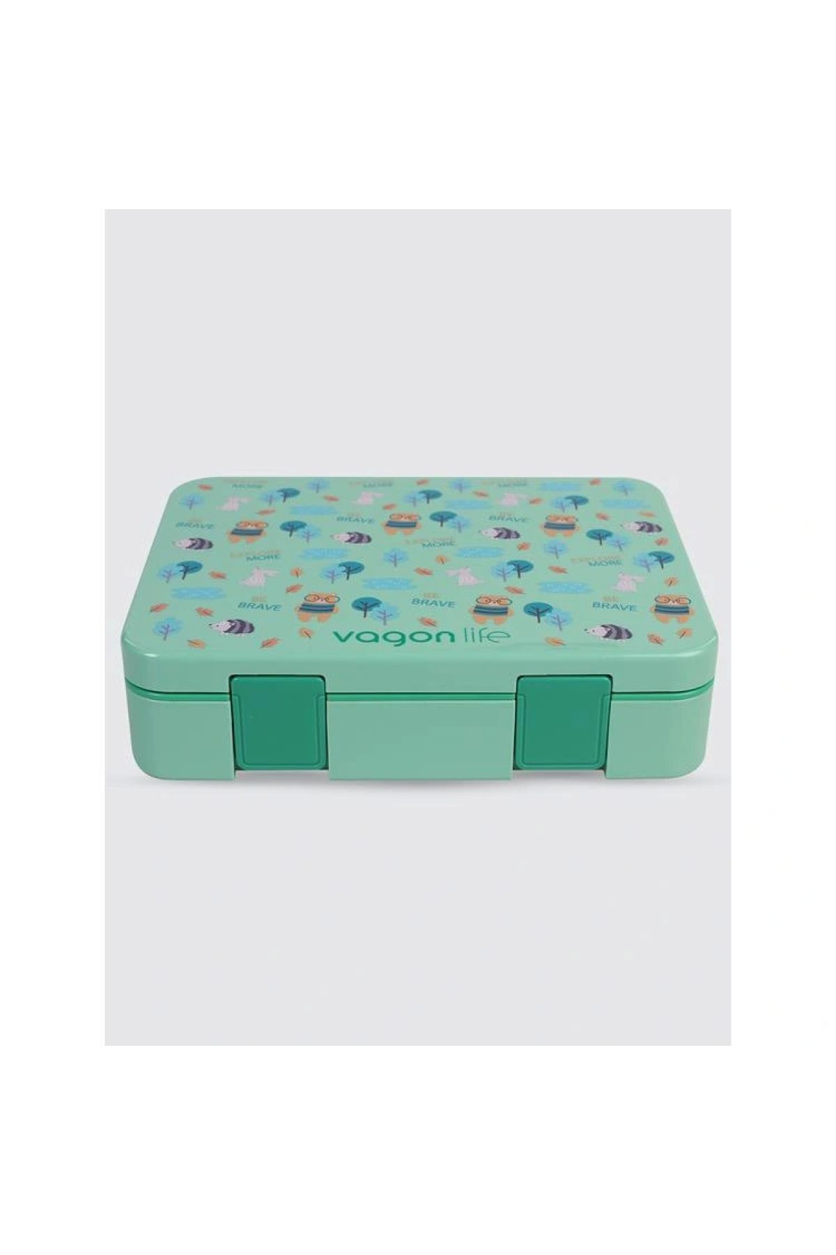 Uzspace Vgn-091 4 Bölmeli Yemek Kabı - Lunch Box 1300 ml Yeşil