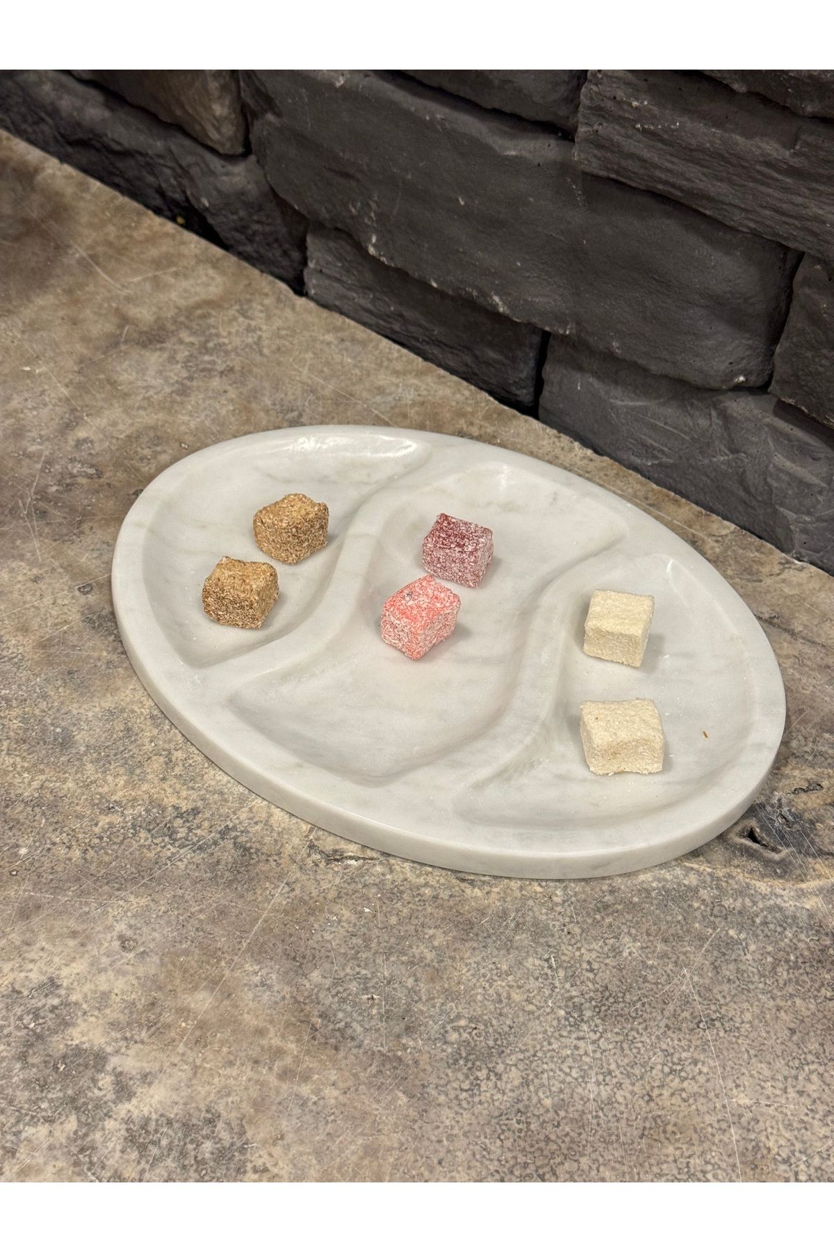 Polen Stone Mermer Sunum Tabağı – 27x20 cm