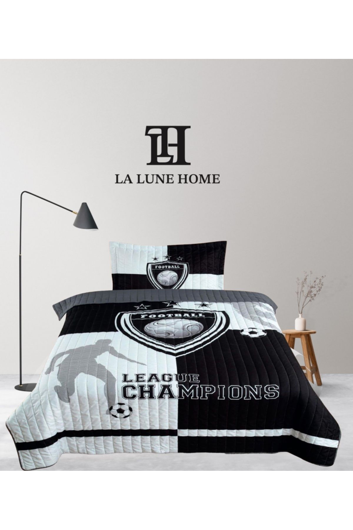la lune home TARAFTAR VE KARAKTERLİ KAPİTONE YATAK ÖRTÜSÜ