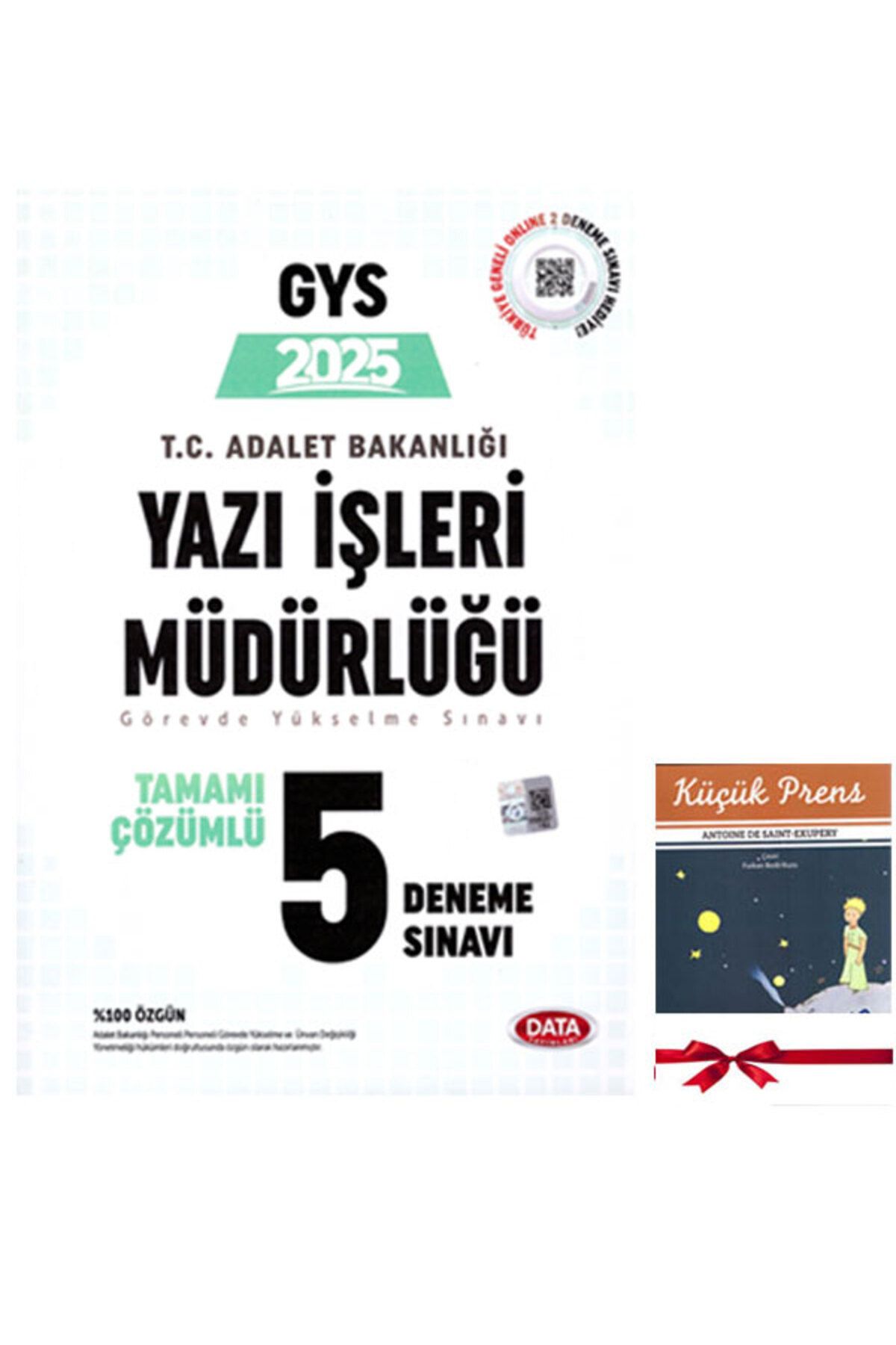 Data Yayınları 2025 Adalet Bakanlığı Yazı İşleri Müdürlüğü Görevde Yükselme Sınavı Çözümlü 5 Deneme Sınavı