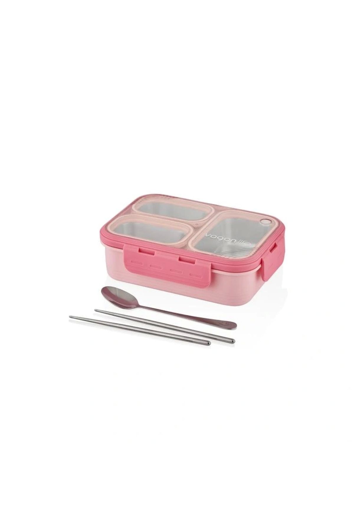 Vagonlife VAGONLİFE ÇELİK YEMEK KABI 3 HAZNELİ LUNCH BOX XC-7097 620 ML