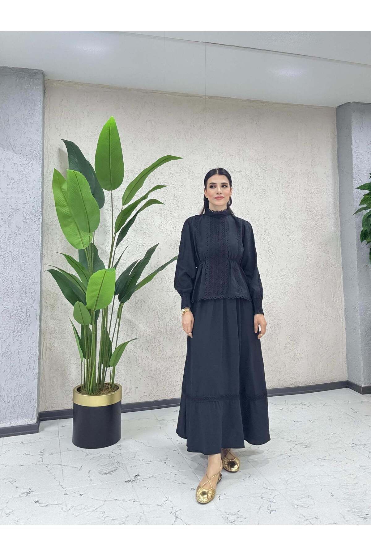 AlmiraTesettür Miss Fisto Etekli Takım