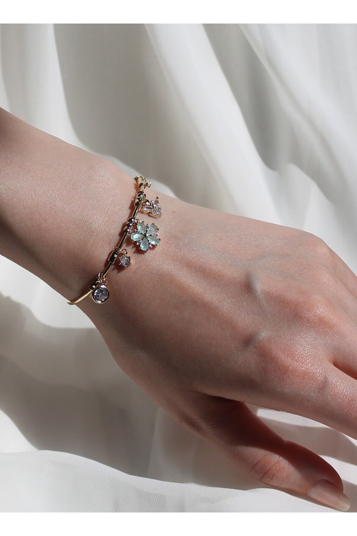 TEDDY JEWELLRY ÇİÇEKLİ YAZ KONSEPTLİ CHARMLI STİL BİLEKLİK