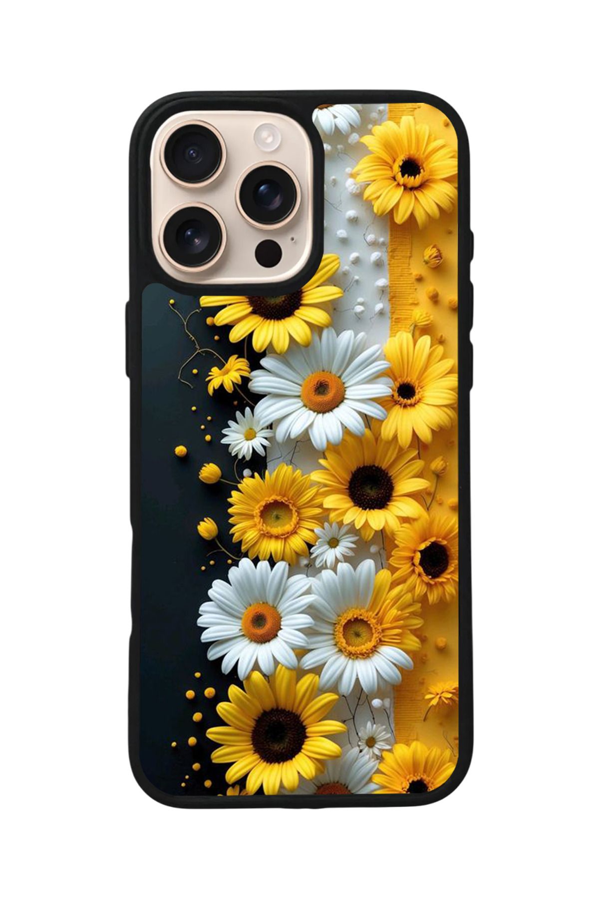 Aksel Kılıf Apple iPhone 16 Pro Uyumlu Baskılı,Mat Siyah,Yumuşak Silikon,Koruyucu,Şok Emici Kapak,Kılıf