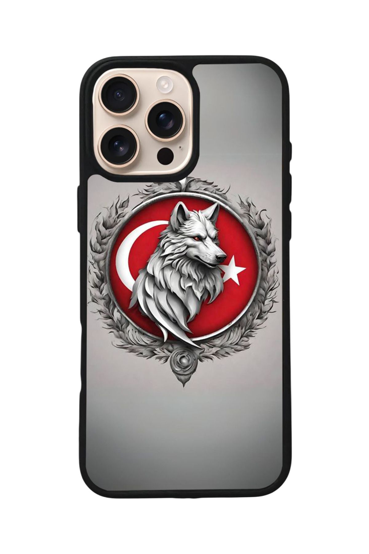 Aksel Kılıf Apple iPhone 16 Pro Uyumlu Baskılı,Mat Siyah,Yumuşak Silikon,Koruyucu,Şok Emici Kapak,Kılıf